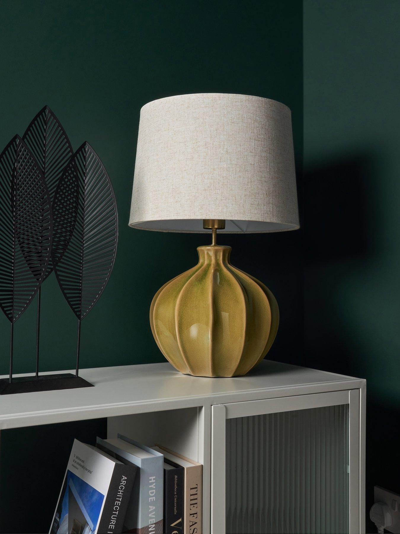 Very Home Large Ceramic Ripple Table Lamp