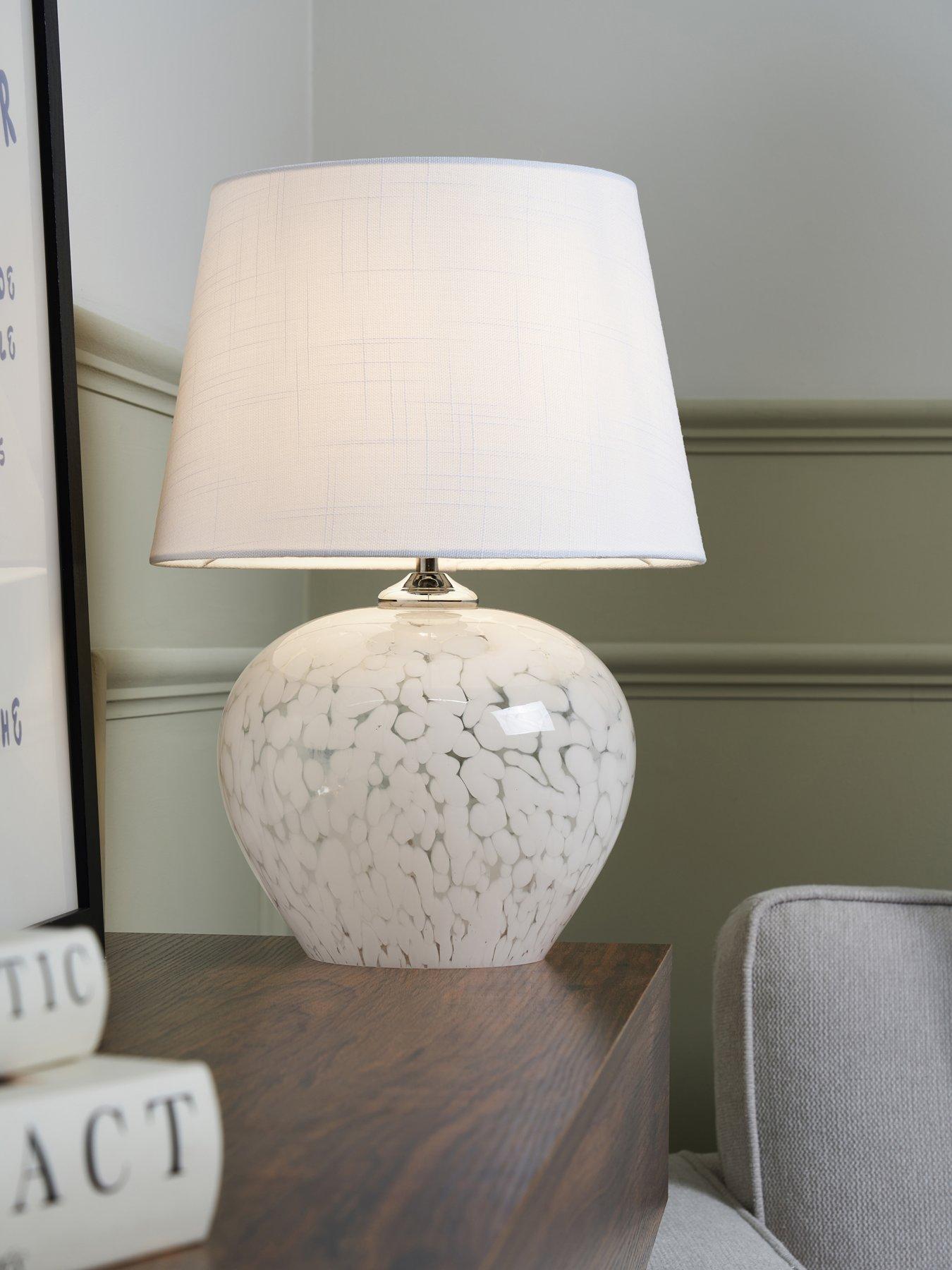 The Very Collection White Flakestone Table Lamp
