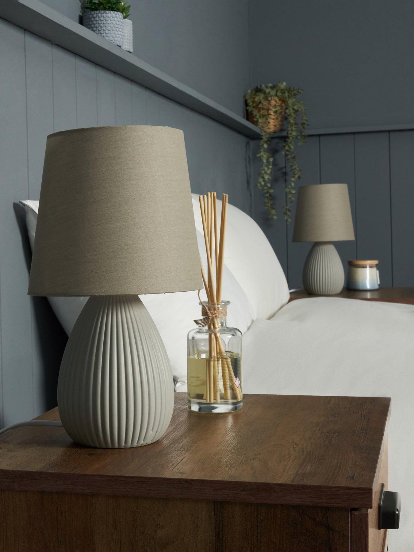 Very Home Set Of Sara Table Lamps Grey Very
