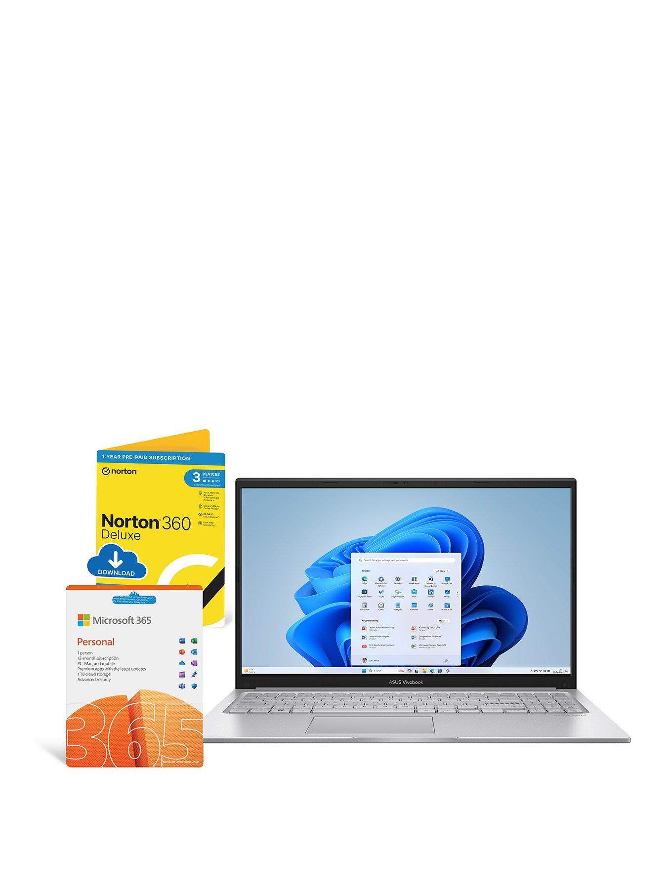 undefined Vivobook 15 Laptop - 15.6in Full HD, Intel Core i5, 8GB RAM, 512GB SSD, with Microsoft 365 Personal  &  Norton 1 Year included - Silver