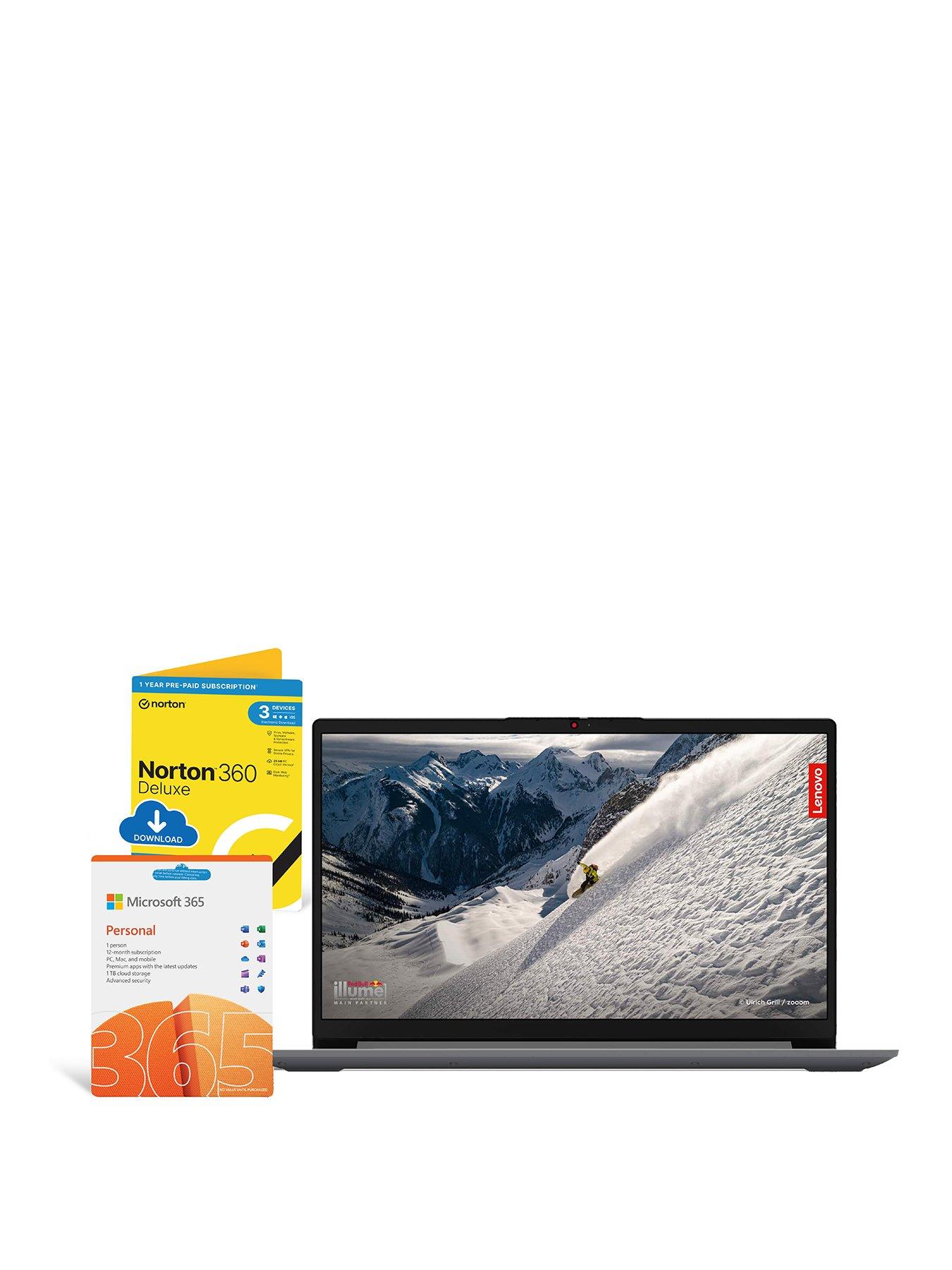 undefined IdeaPad 1 Laptop - 15.6in FHD, AMD Ryzen 5, 16GB RAM, 512GB SSD, with Microsoft 365 Personal  &  Norton 1 Year included - Silver