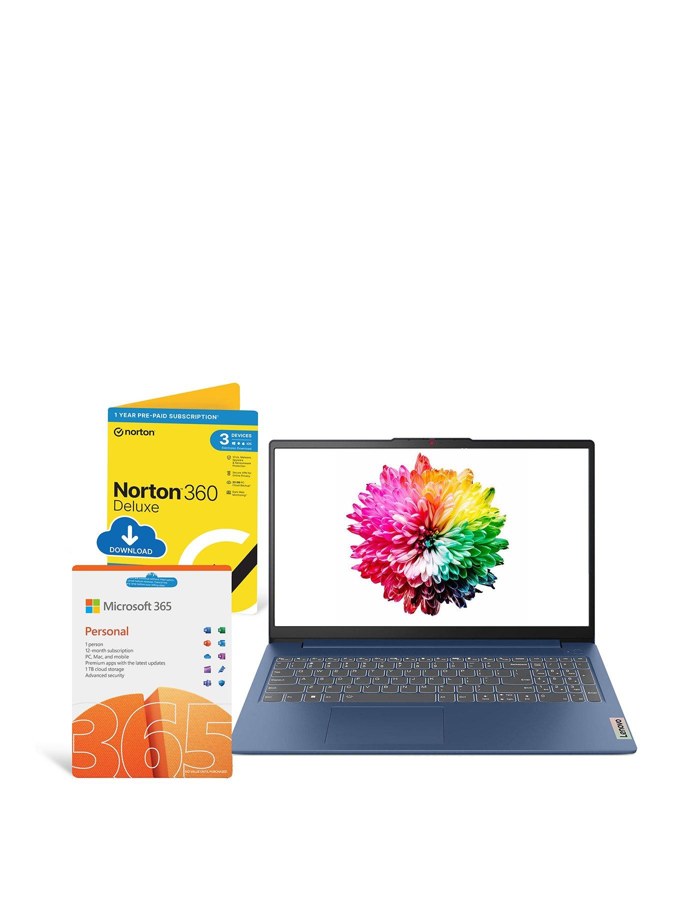 undefined IdeaPad Slim 3 Laptop - 15.6in FHD, Intel Core i5, 8GB RAM, 512GB SSD, M365 Personal  &  Norton 360 1 Year Included - Blue