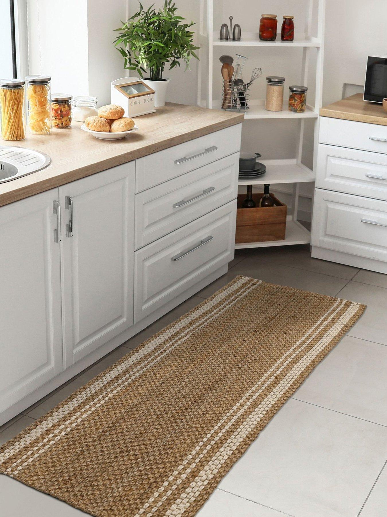The Very Collection Jute Stripe Runner - Natural