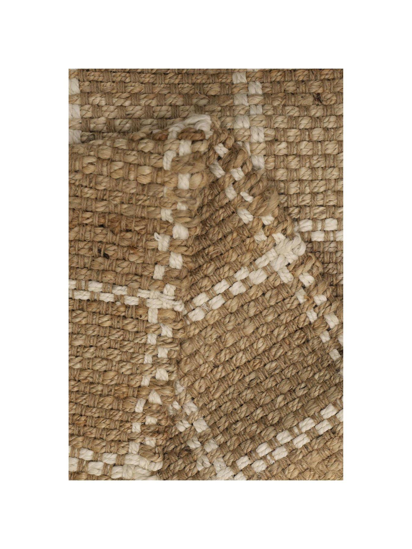 The Very Collection Jute Check Rug - Natural | Very