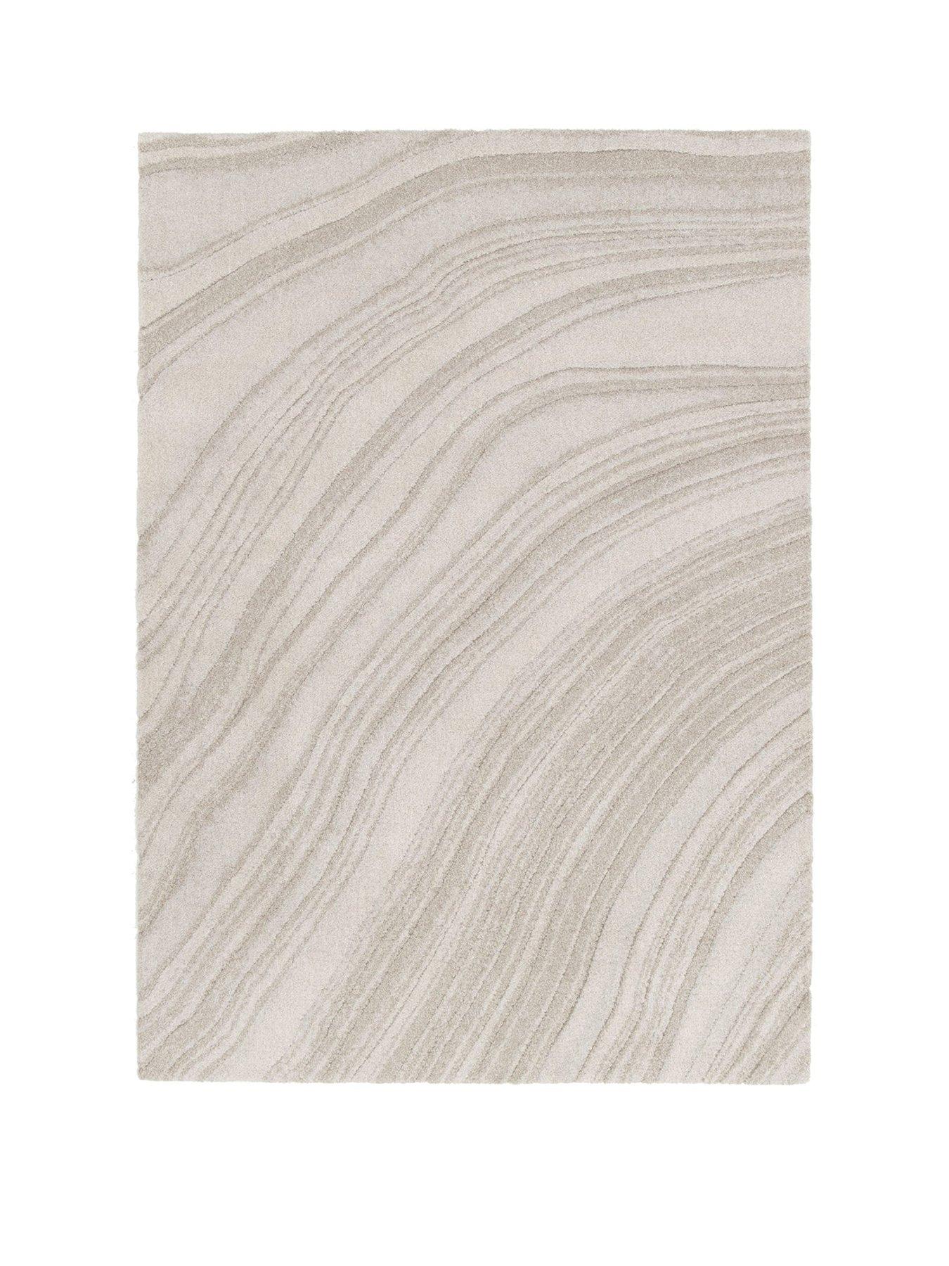 Image 2 of 5 of Very Home Pure Microfibre Textured Wave Rug - Natural