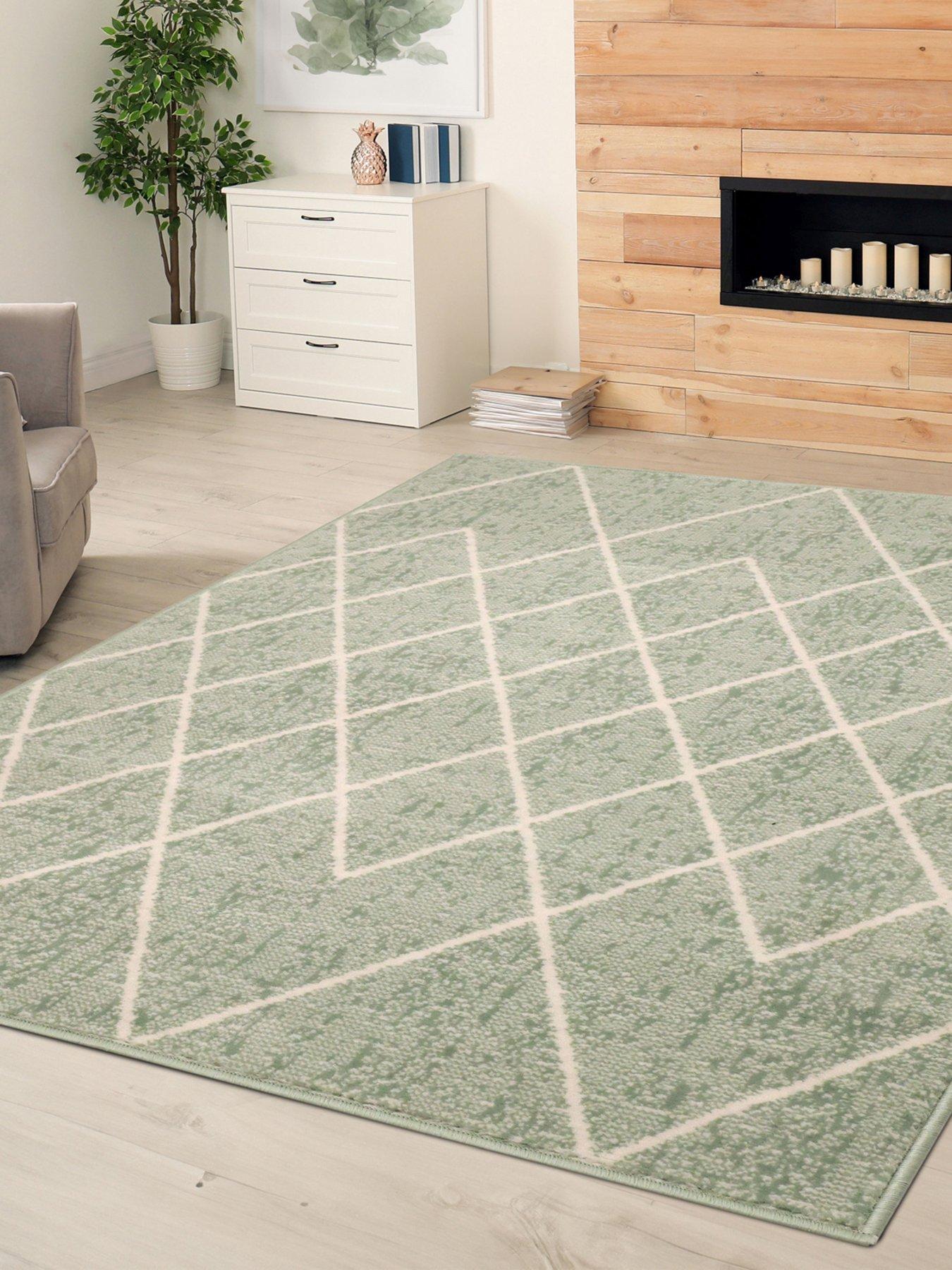 Product photograph of Maestro Berber Sage Green Rug from very.co.uk