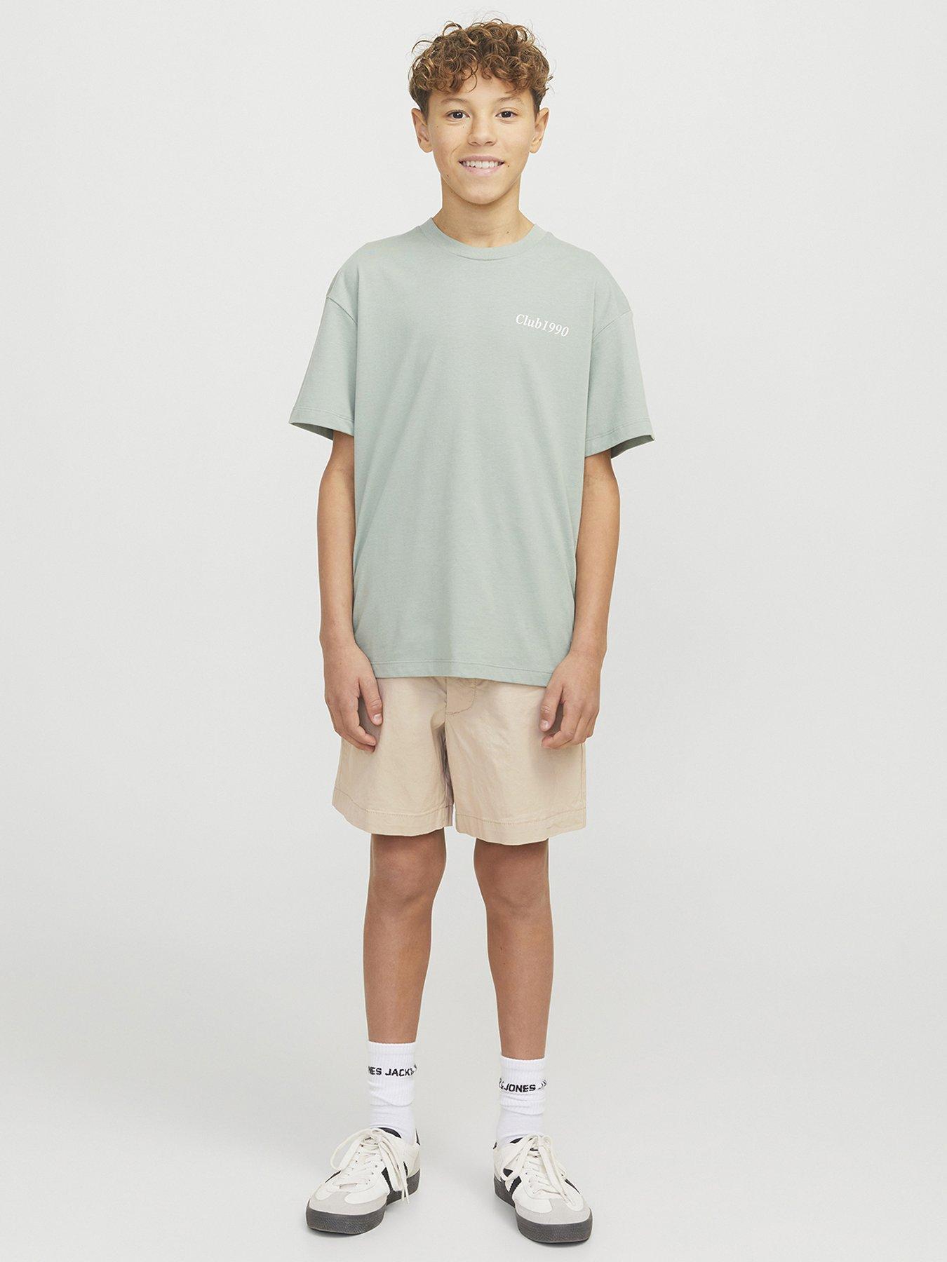 undefined Boys Jaiden Hybrid Jogger Shorts - Beige