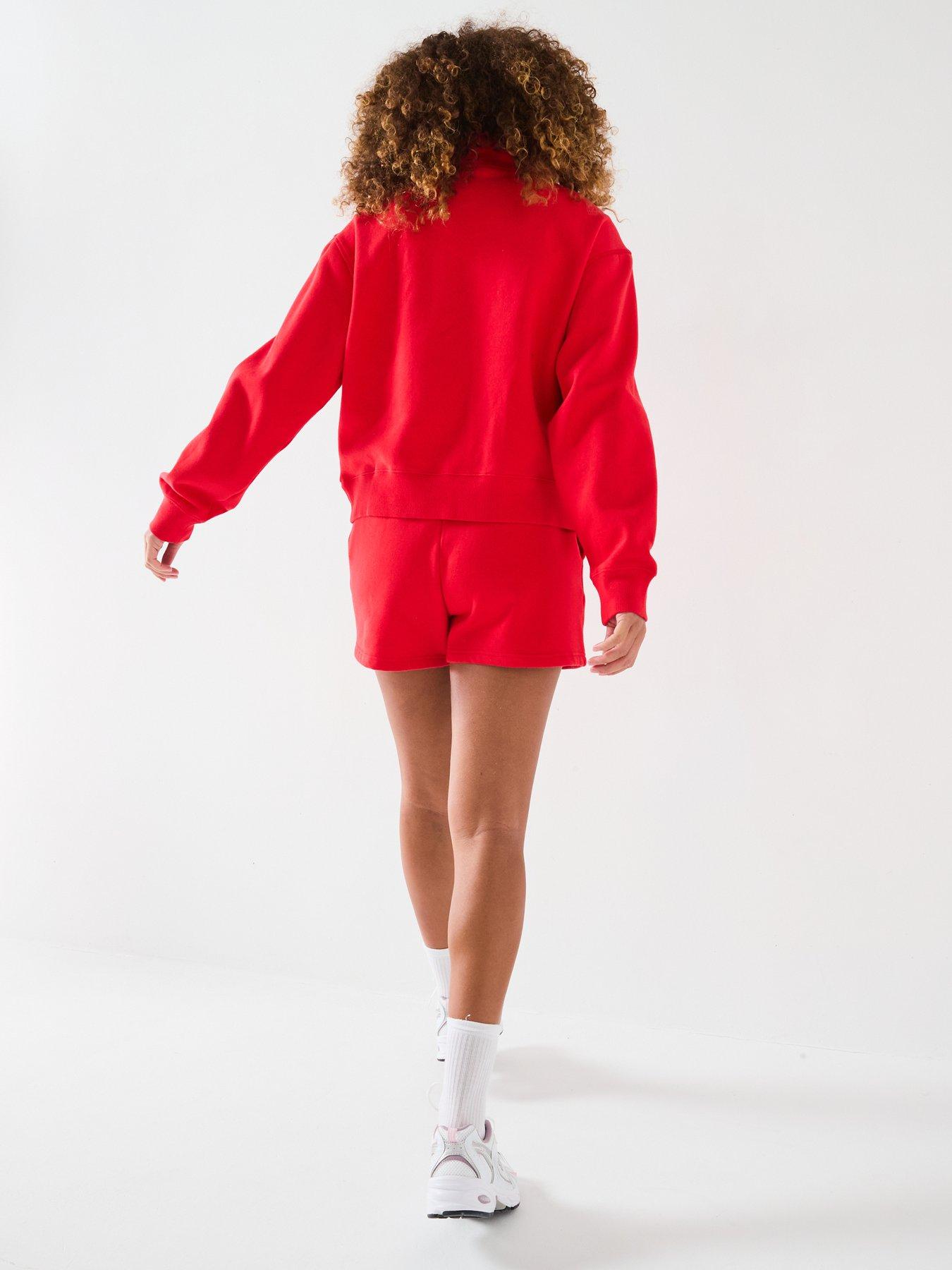 Image 5 of 6 of Ellesse Womens Very Exclusive Gientra Sweatshirt &amp; Short Set - Red