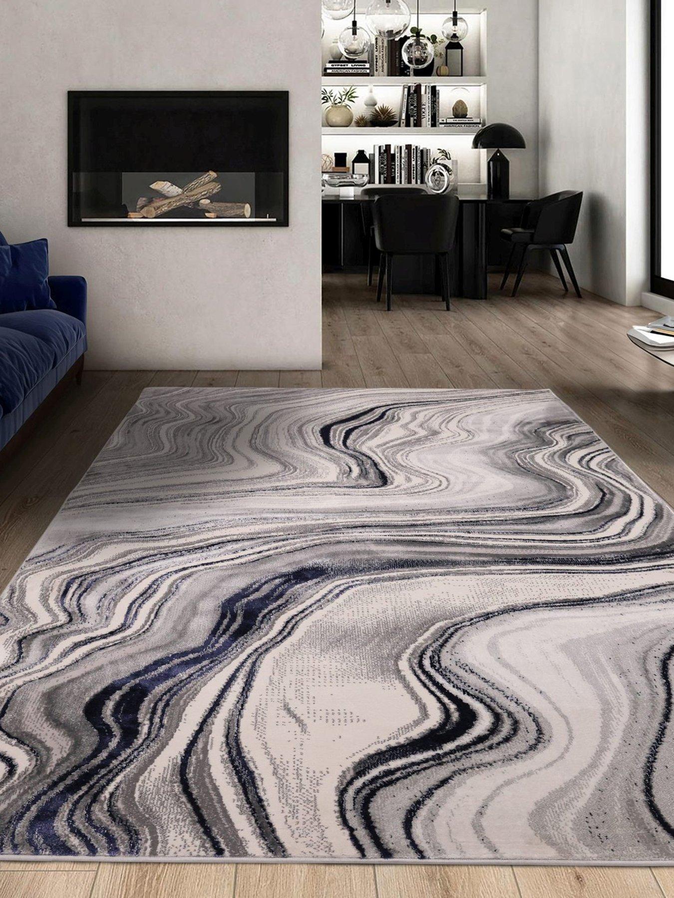 Image 1 of 5 of Dusk Wave Navy Rug