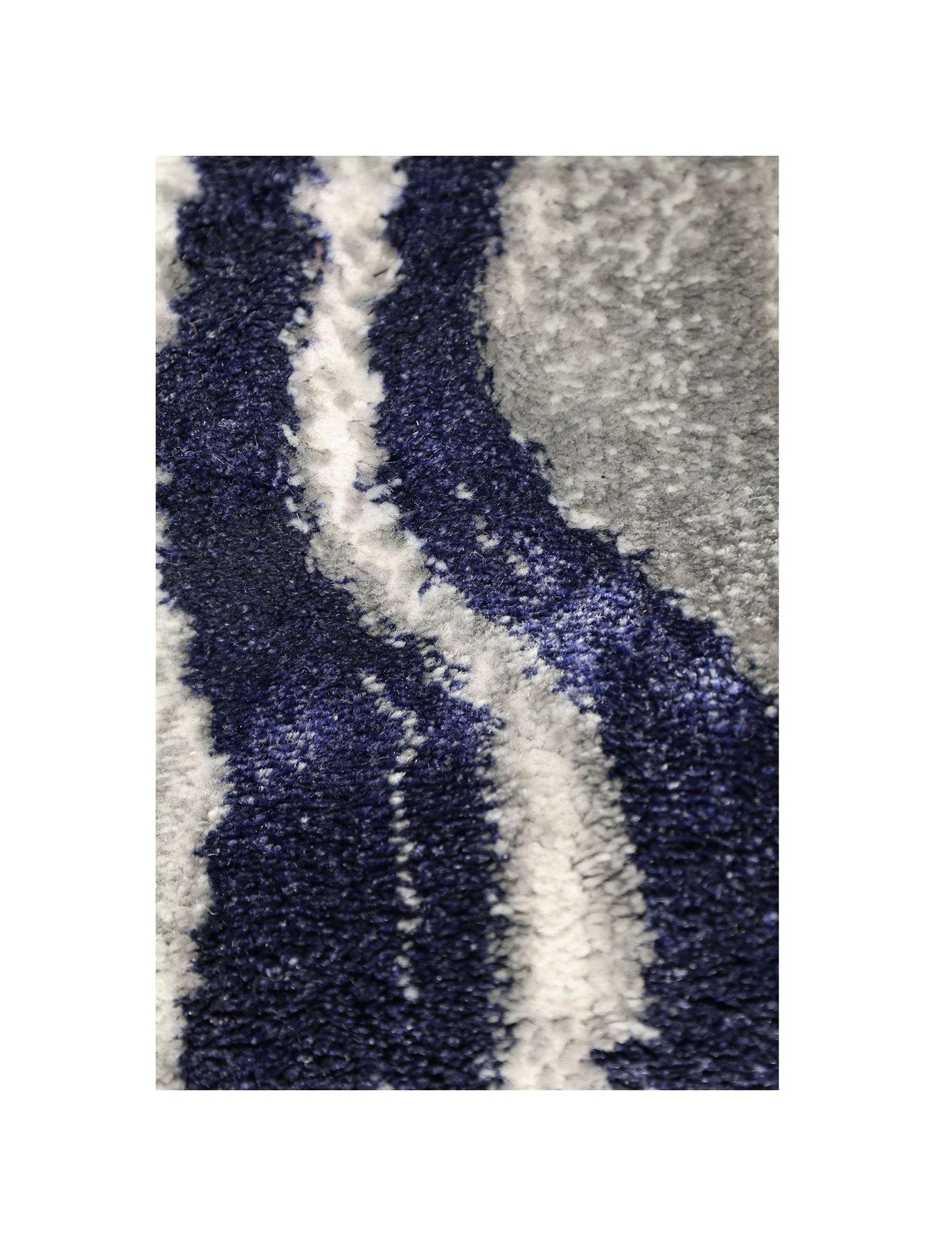 Image 5 of 5 of Dusk Wave Navy Rug
