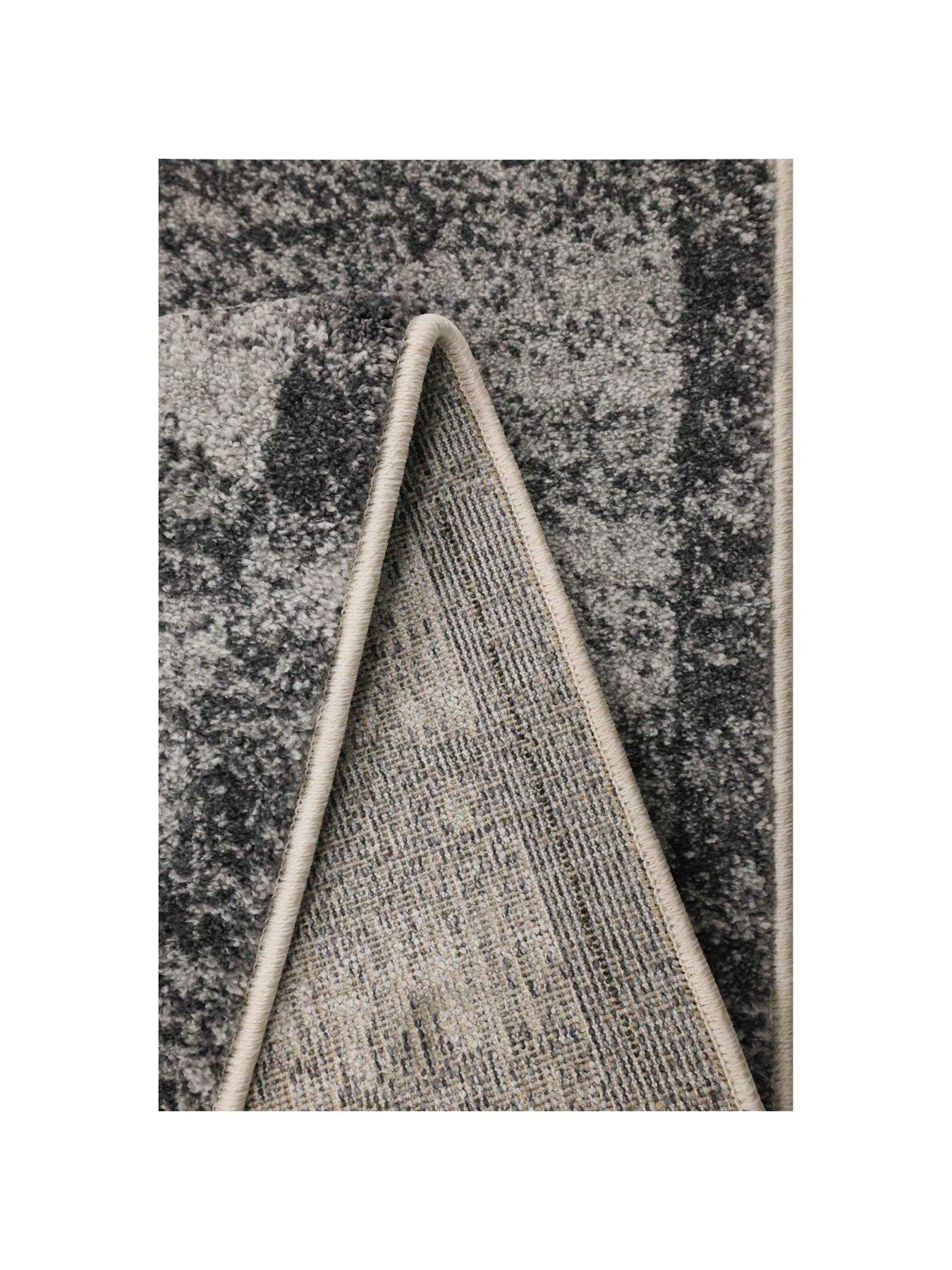 Image 3 of 4 of The Very Collection Freya Border Rug - Charcoal