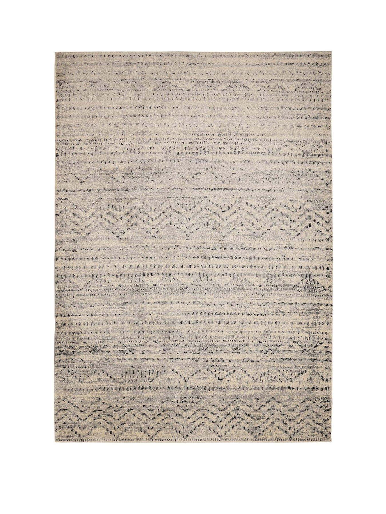 Freya Patterned Grey Rug | Very