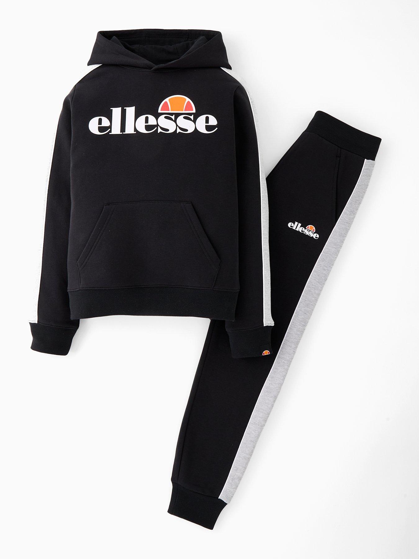 Ellesse Junior Boys Noha Tracksuit Black Very