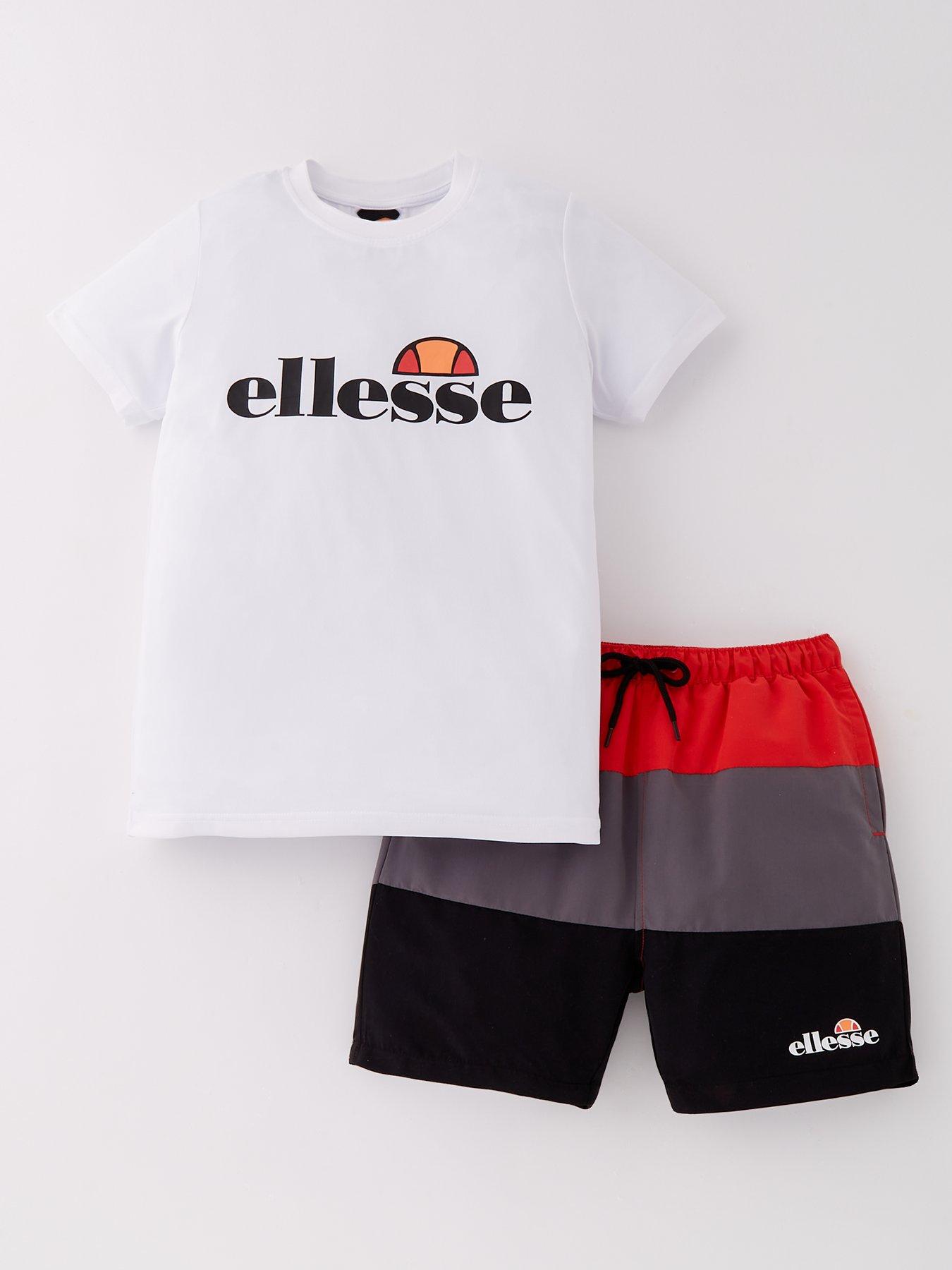 undefined Junior Boys Vescia T-Shirt  &  Swimshort Set - White