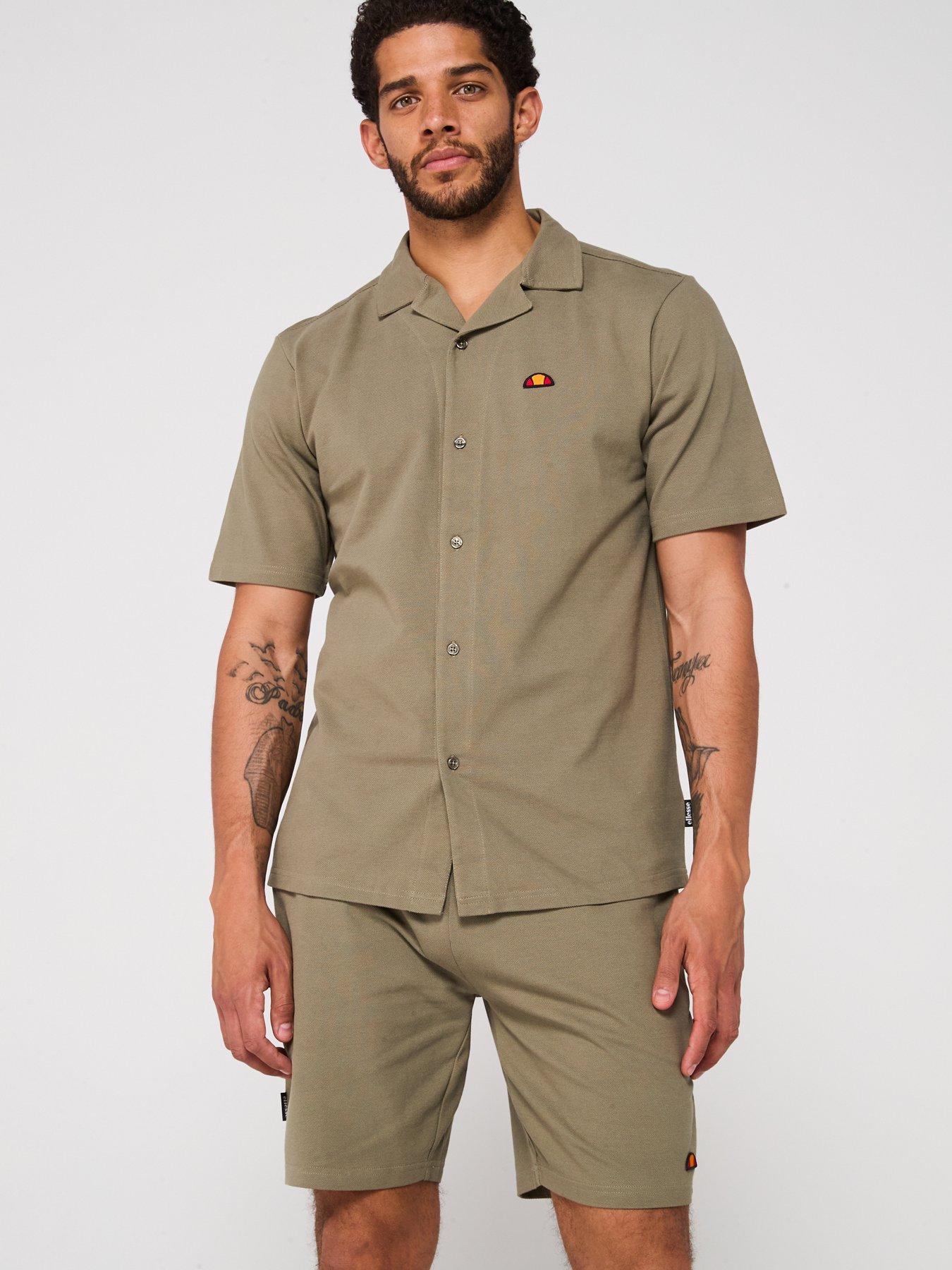 undefined Mens Very Exclusive Finita Shirt and Short Set - Khaki