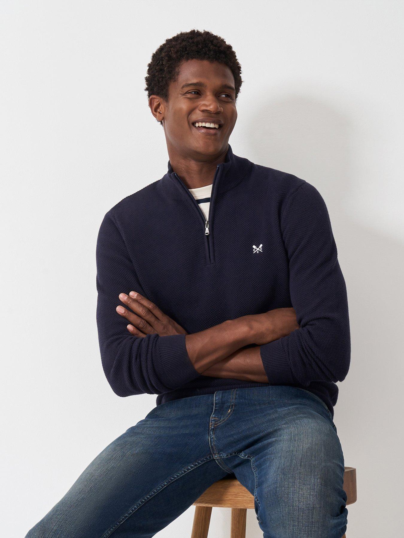 Crew clothing half zip jumper hotsell