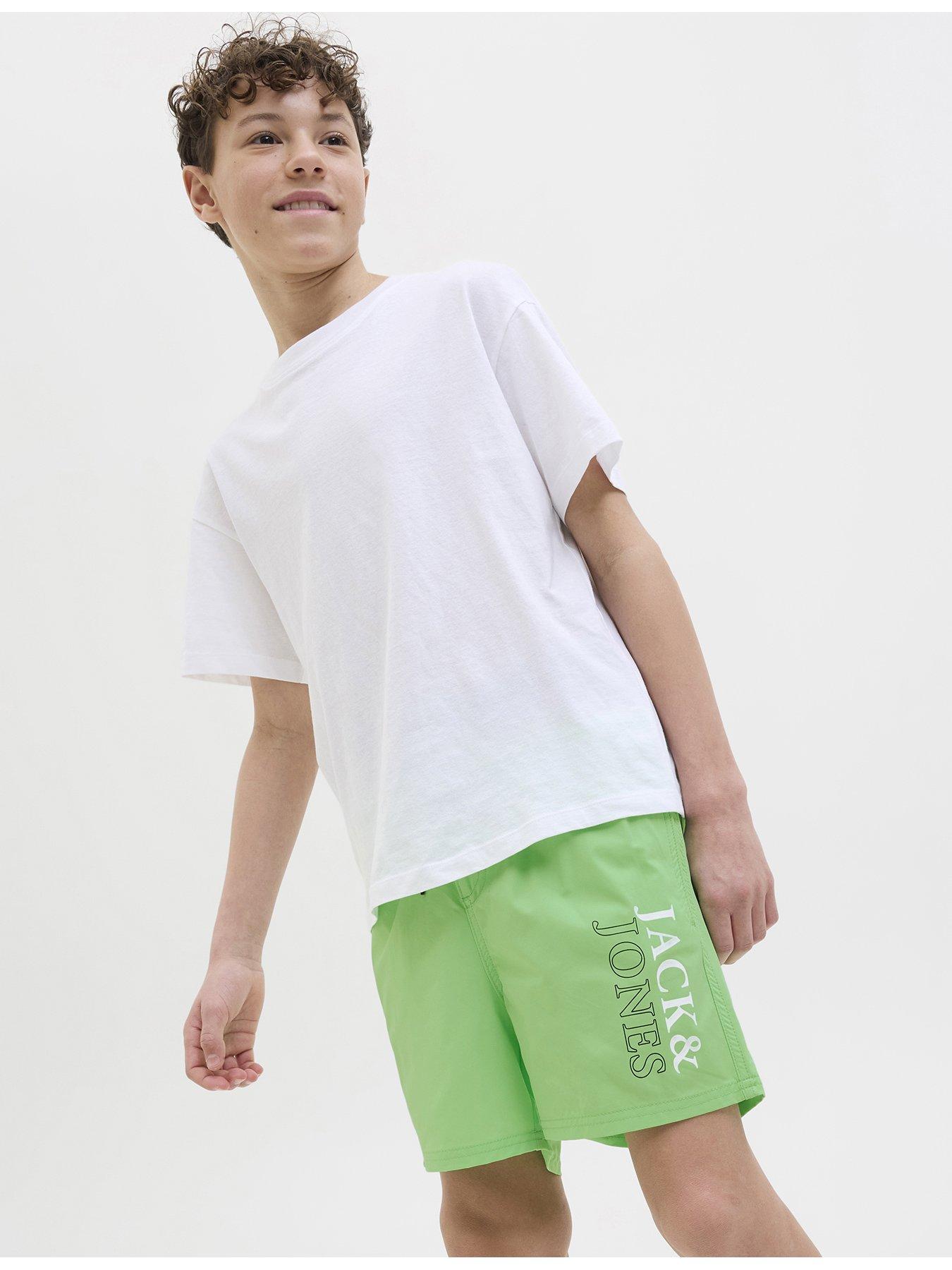 undefined Boys Maui Double Logo Swim Shorts - Green