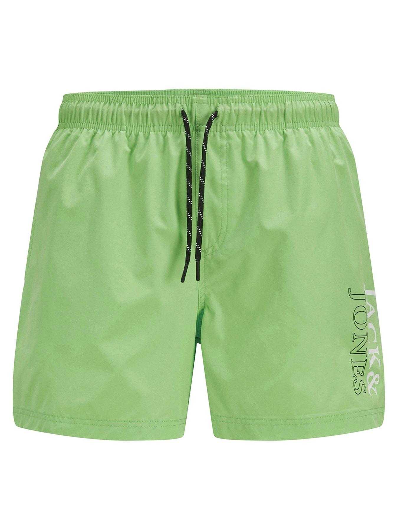 undefined Boys Maui Double Logo Swim Shorts - Green
