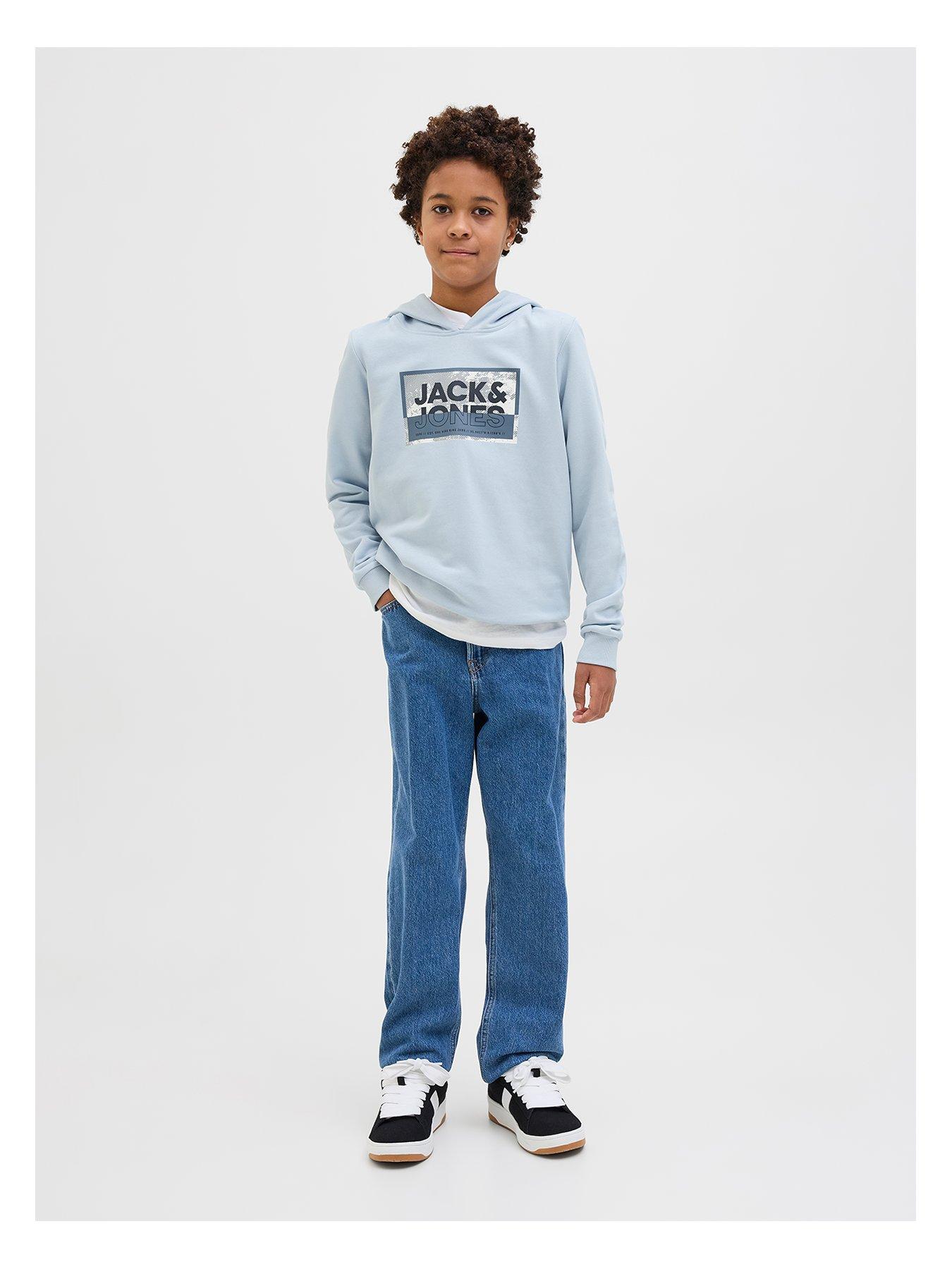 undefined Boys Logan Print Hoodie - Blue