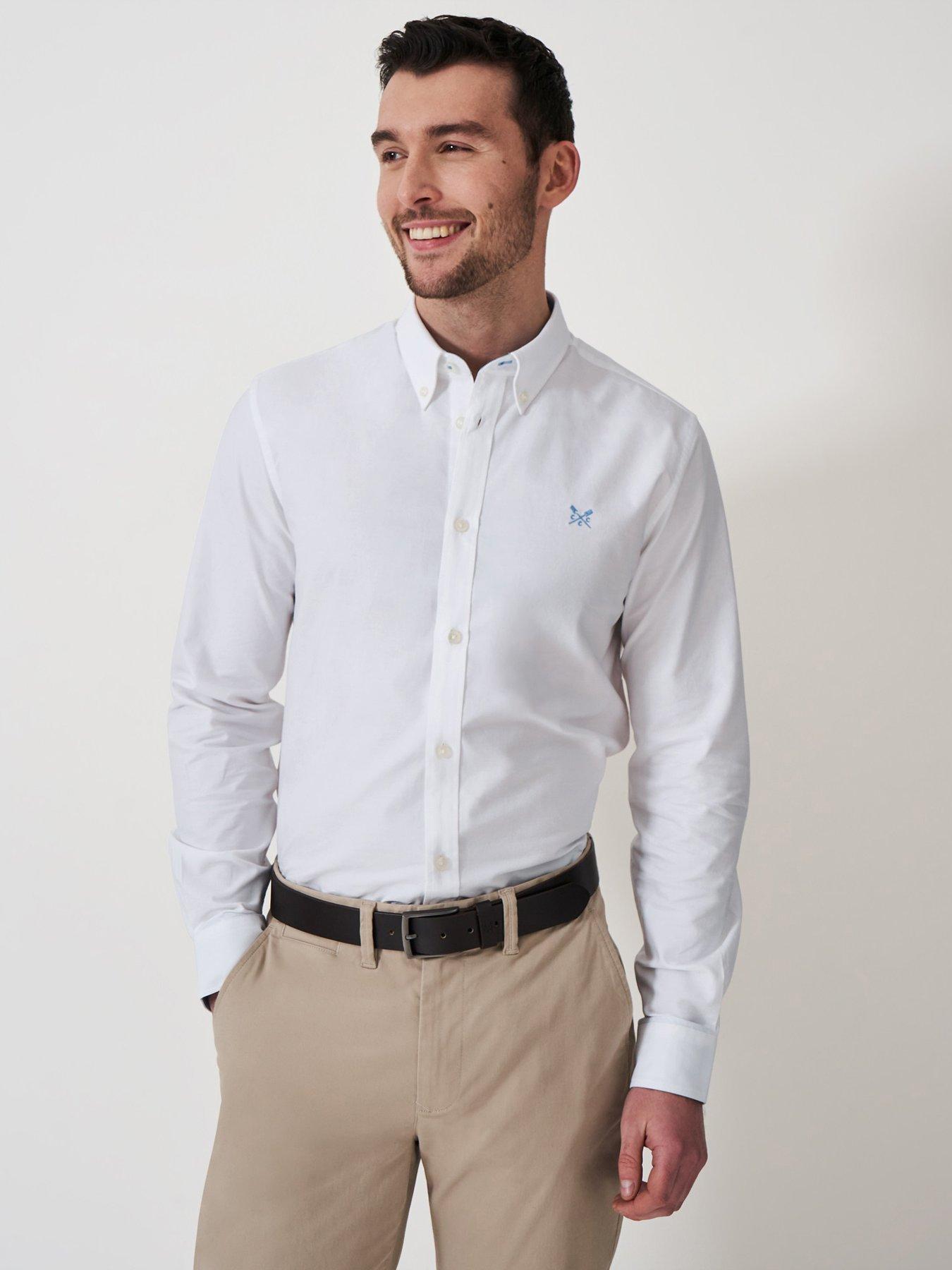 undefined Slim Fit Long Sleeve Oxford Shirt - White