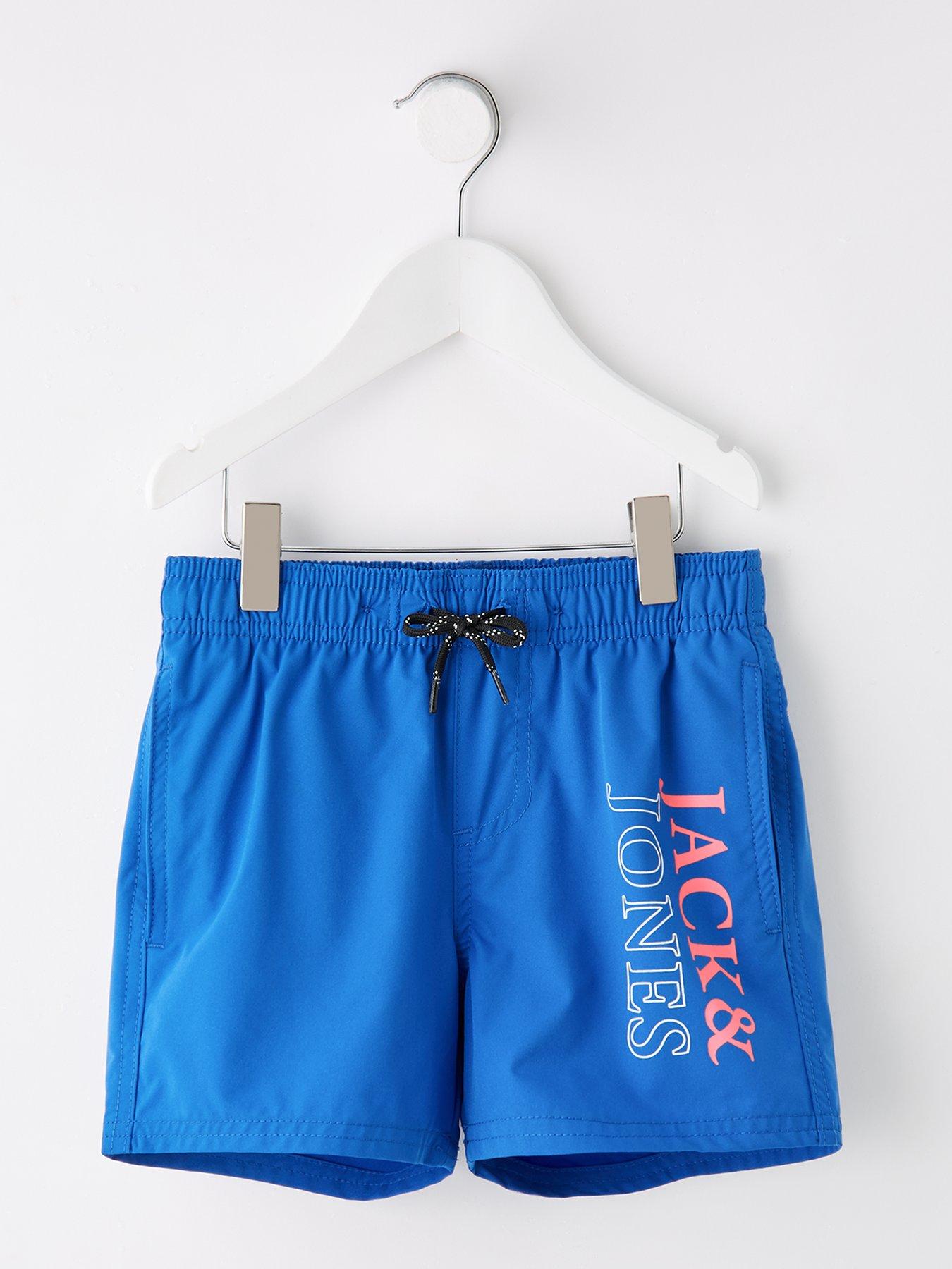 undefined Younger Boys Maui Double Logo Swim Shorts - Turkish Sea Blue