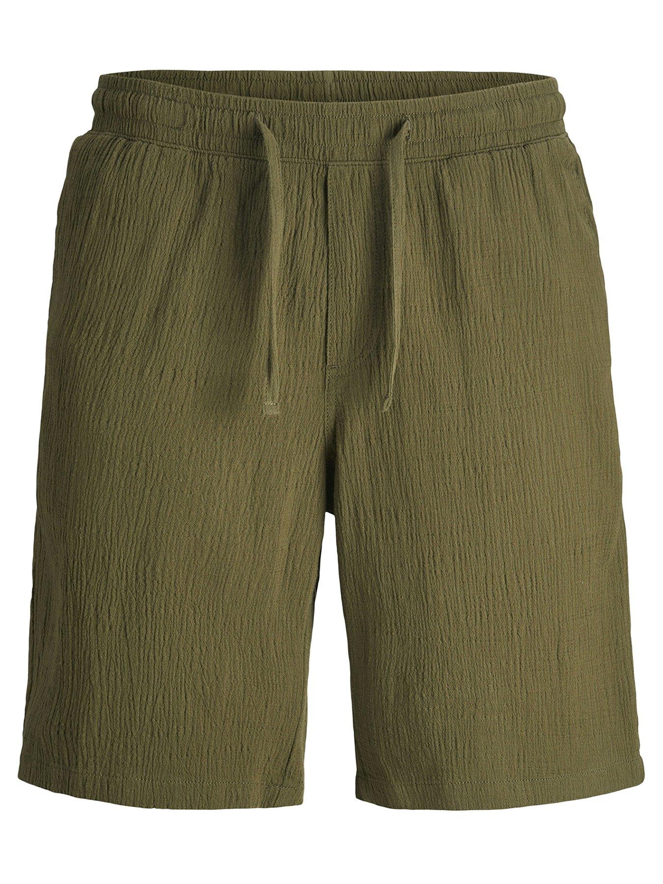 undefined Boys Jaiden Crinkle Jogger Shorts - Khaki