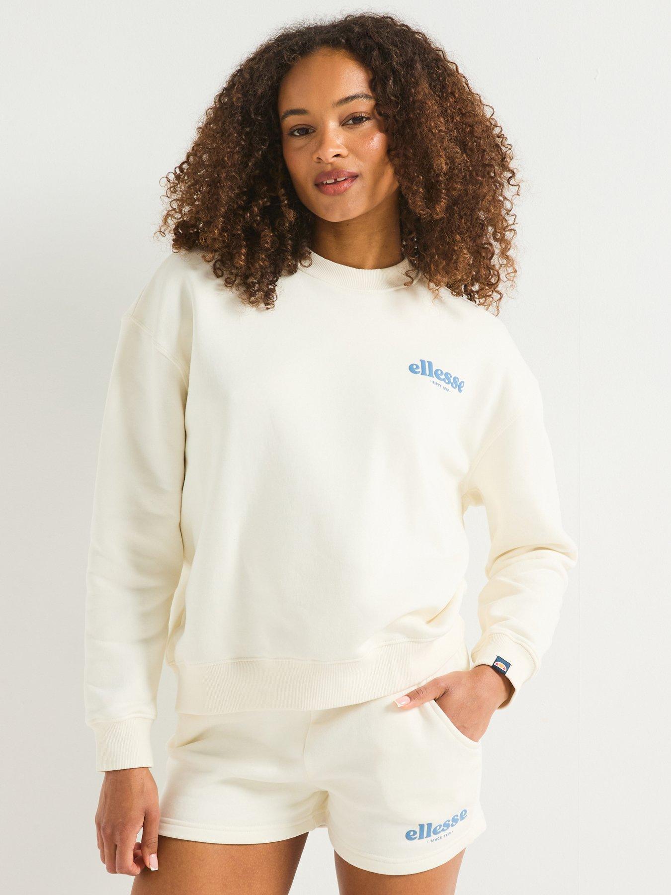Ellesse Womens Very Exclusive Holmrook Sweatshirt & Short Set - White
