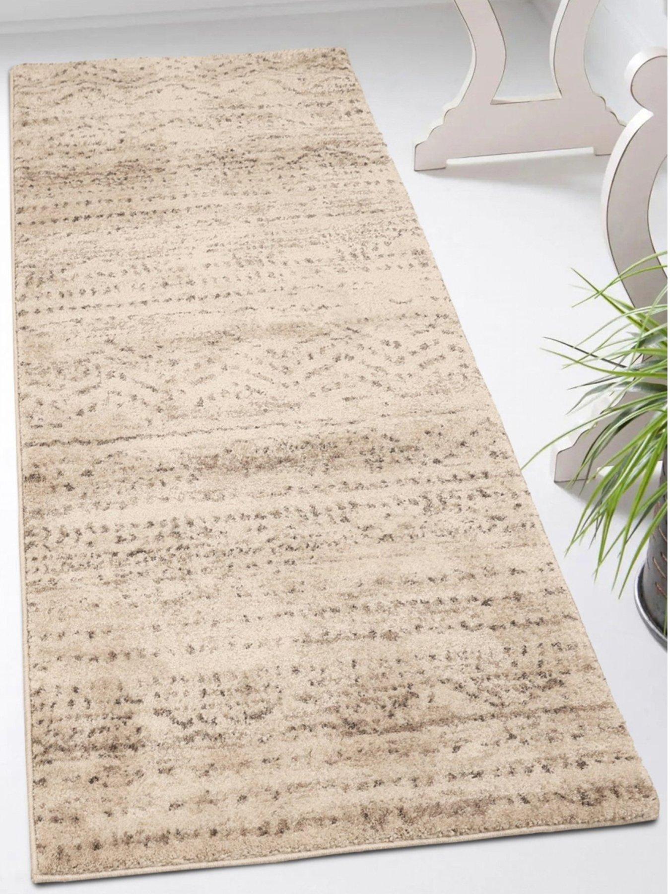 Product photograph of Freya Patterned Natural Rug from very.co.uk