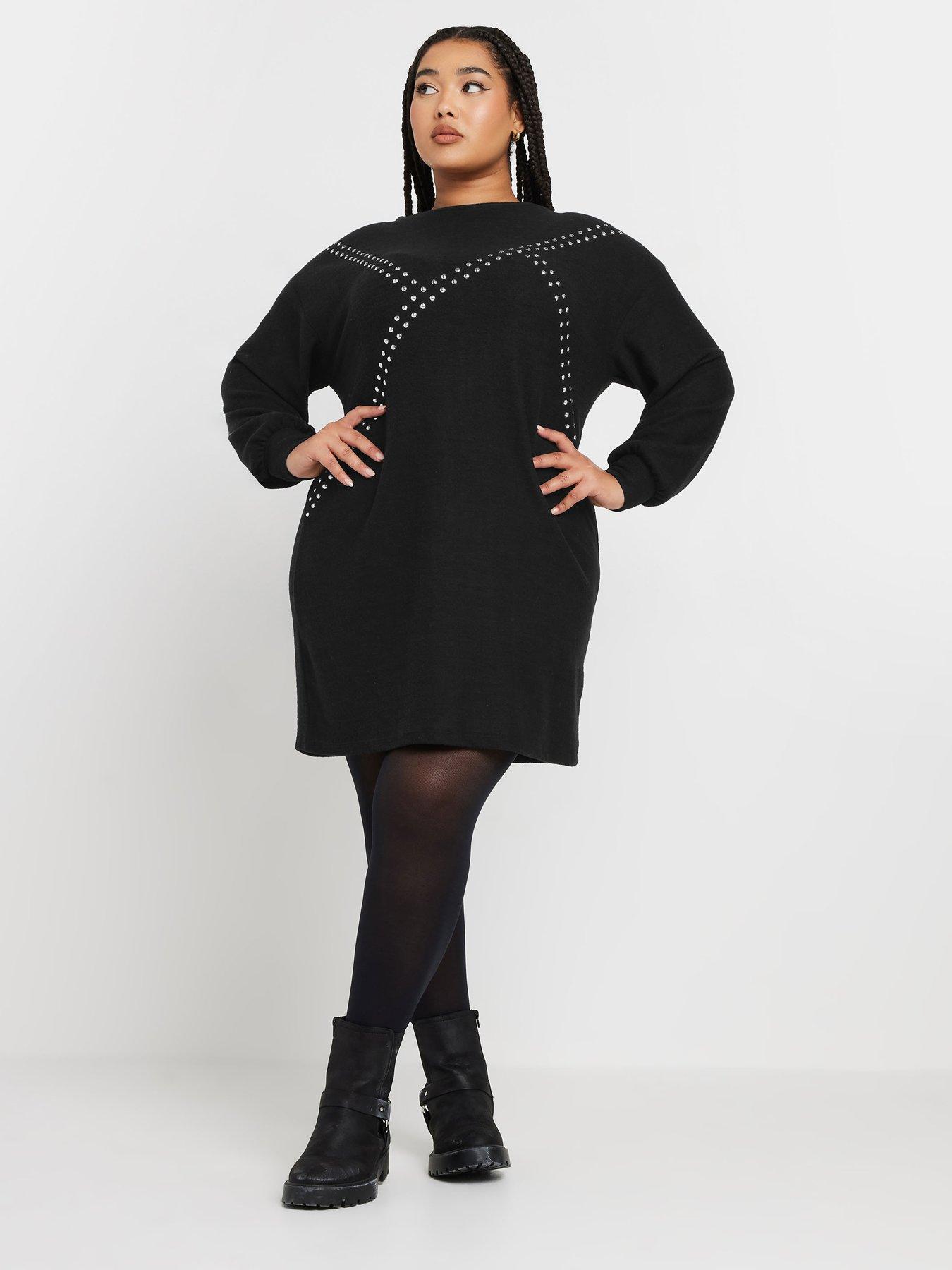 Plus size jumper dresses uk sale
