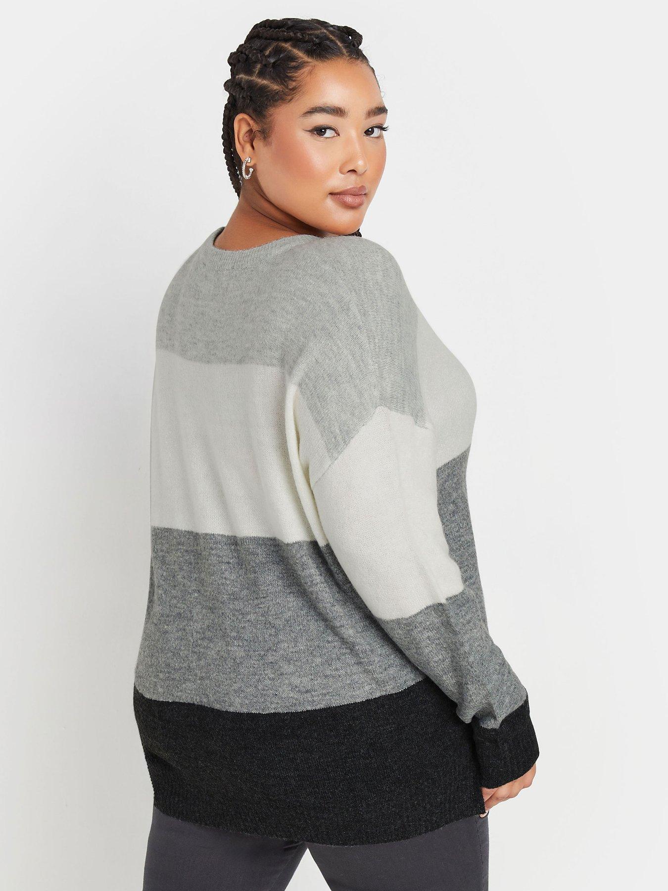 Image 2 of 4 of Yours Curve Colourblock Jumper