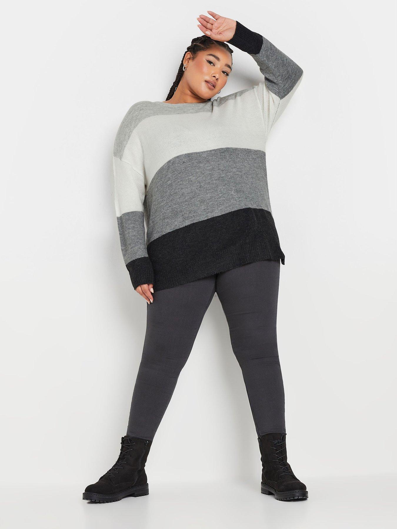 Image 3 of 4 of Yours Curve Colourblock Jumper