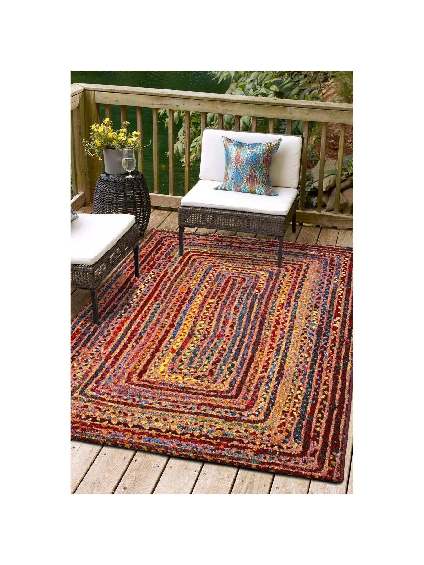 Very Home Tropico Indoor Outdoor Bordered Rug - Multi | Very