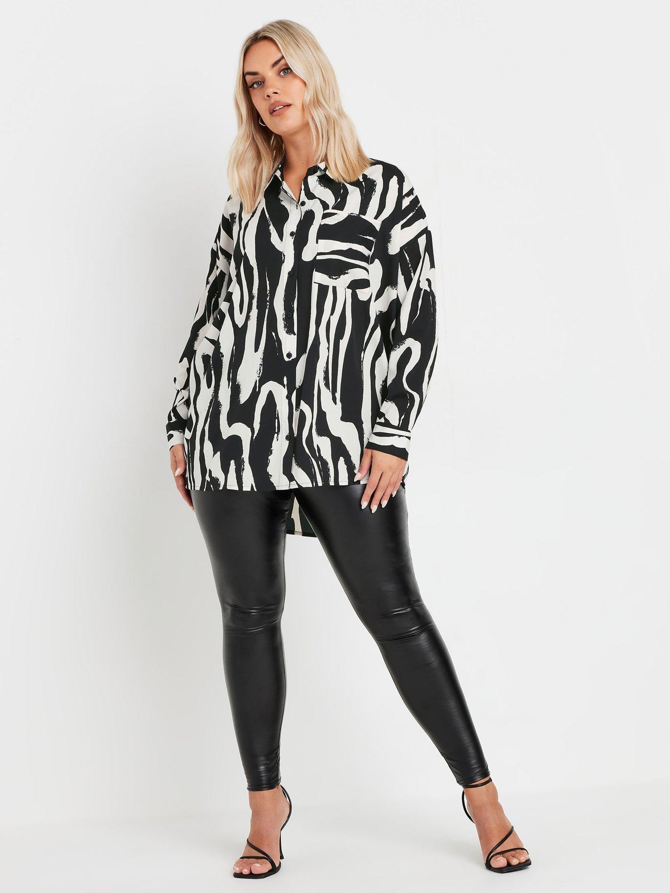 Image 3 of 4 of Yours Curve Oversized Shirt - White