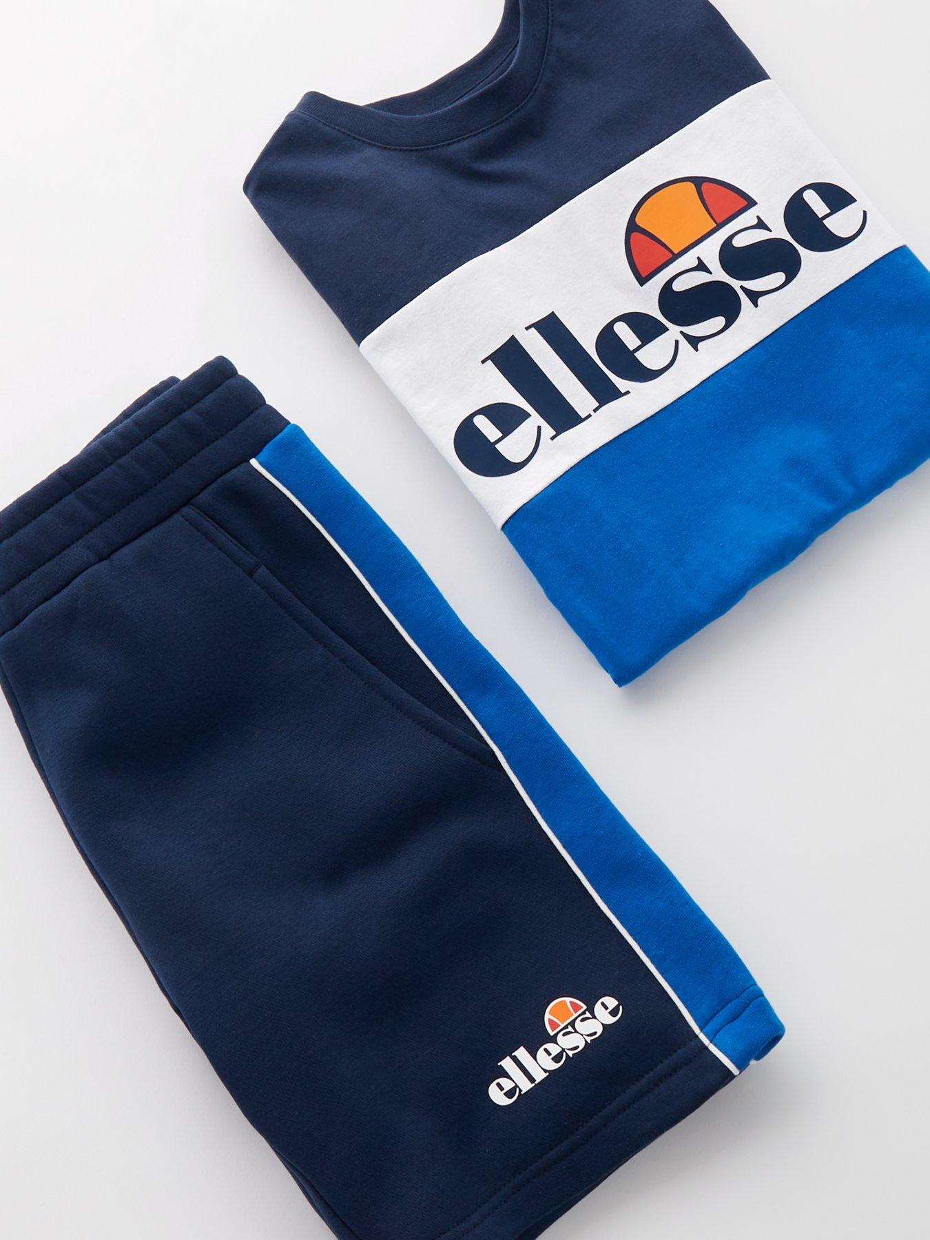 Image 4 of 4 of Ellesse Junior Boys Forano T-Shirt &amp; Short Set - Navy