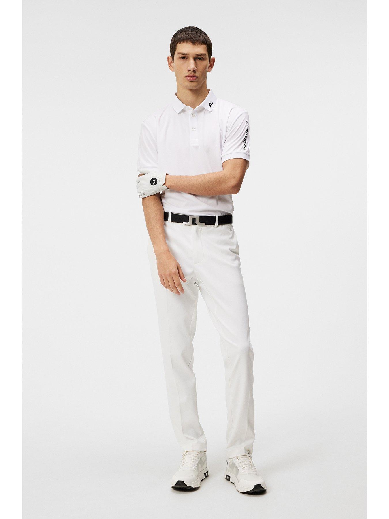 Image 3 of 6 of J LINDEBERG Mens Golf Tour Tech Reg Fit Polo - White