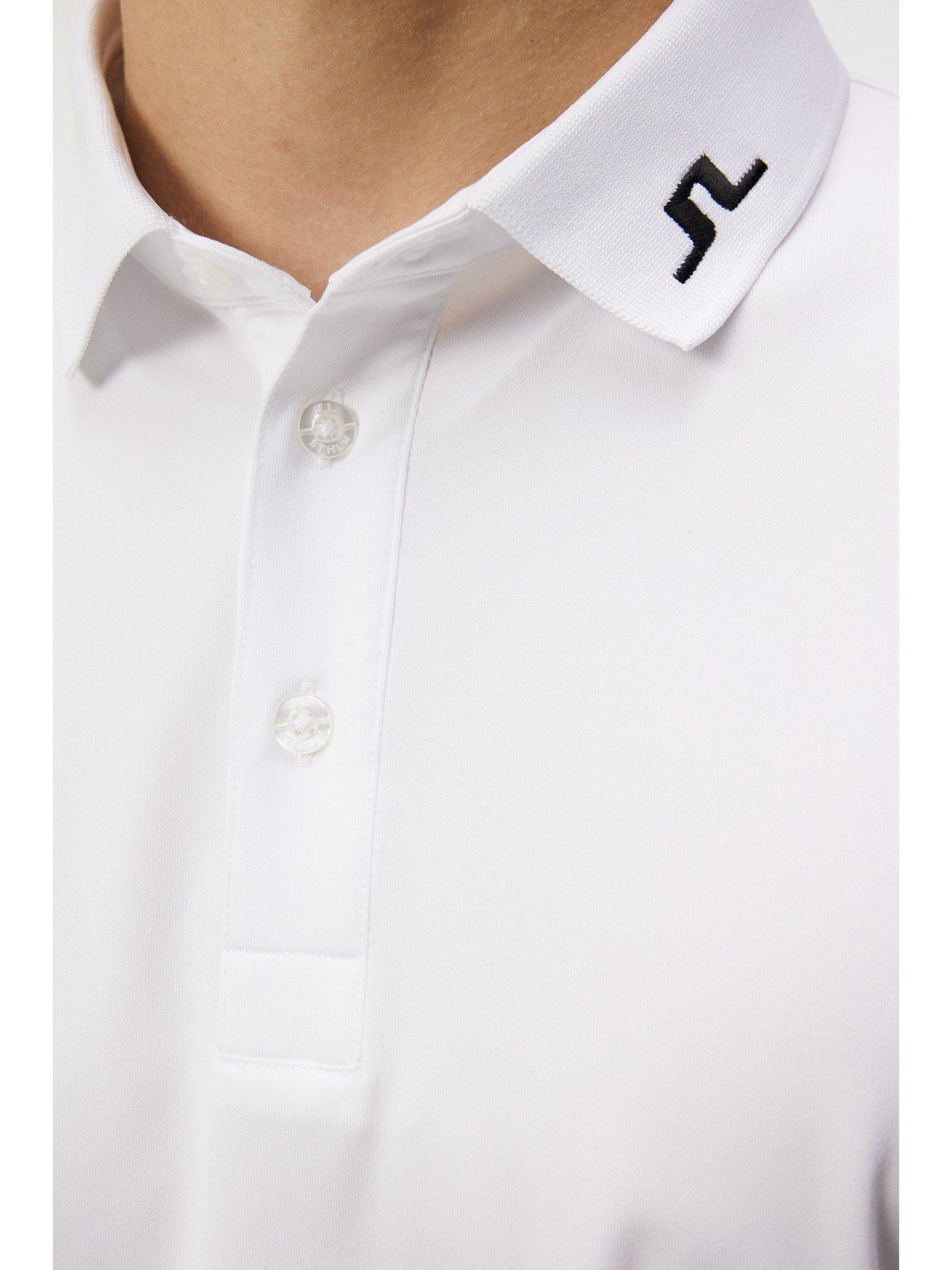 Image 4 of 6 of J LINDEBERG Mens Golf Tour Tech Reg Fit Polo - White
