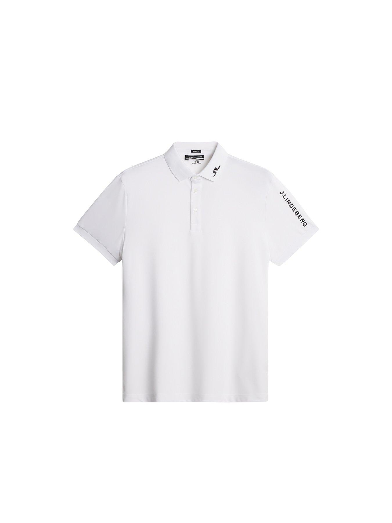 Image 6 of 6 of J LINDEBERG Mens Golf Tour Tech Reg Fit Polo - White