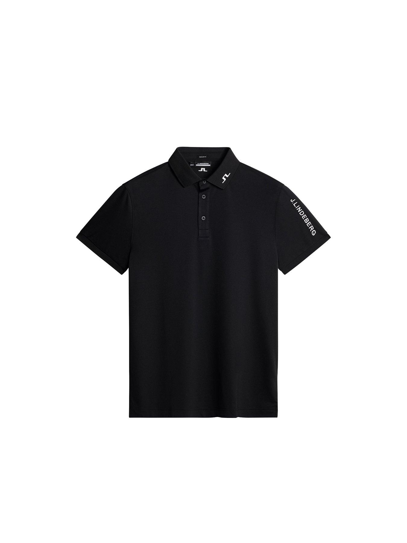 Image 6 of 6 of J LINDEBERG Mens Golf Tour Tech Reg Fit Polo - Black