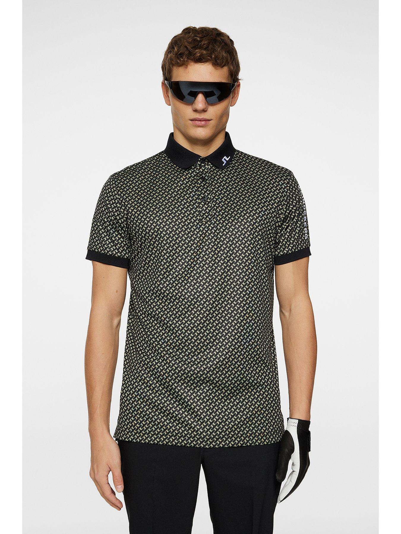 undefined Mens Golf Tour Tech Print Polo - Blue