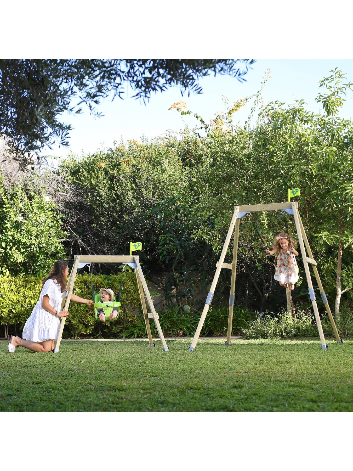 TP Forest Acorn Growable Wooden Swing Set With Quadpod Very