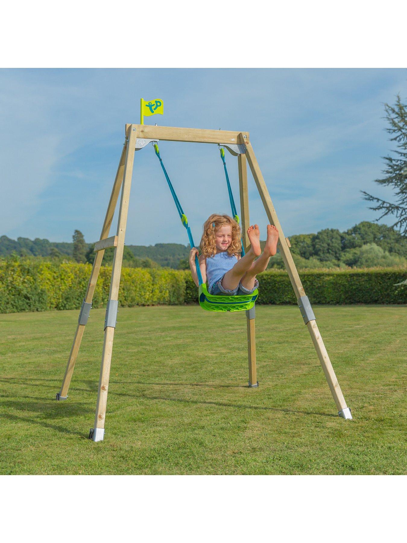 Image 6 of 8 of TP Forest Acorn Growable Wooden Swing Set With Quadpod