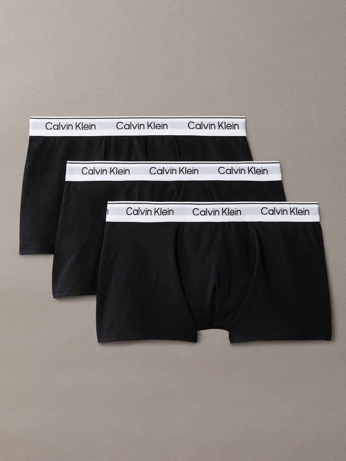 undefined Boys 3 Pack Modern Cotton Trunk - Black