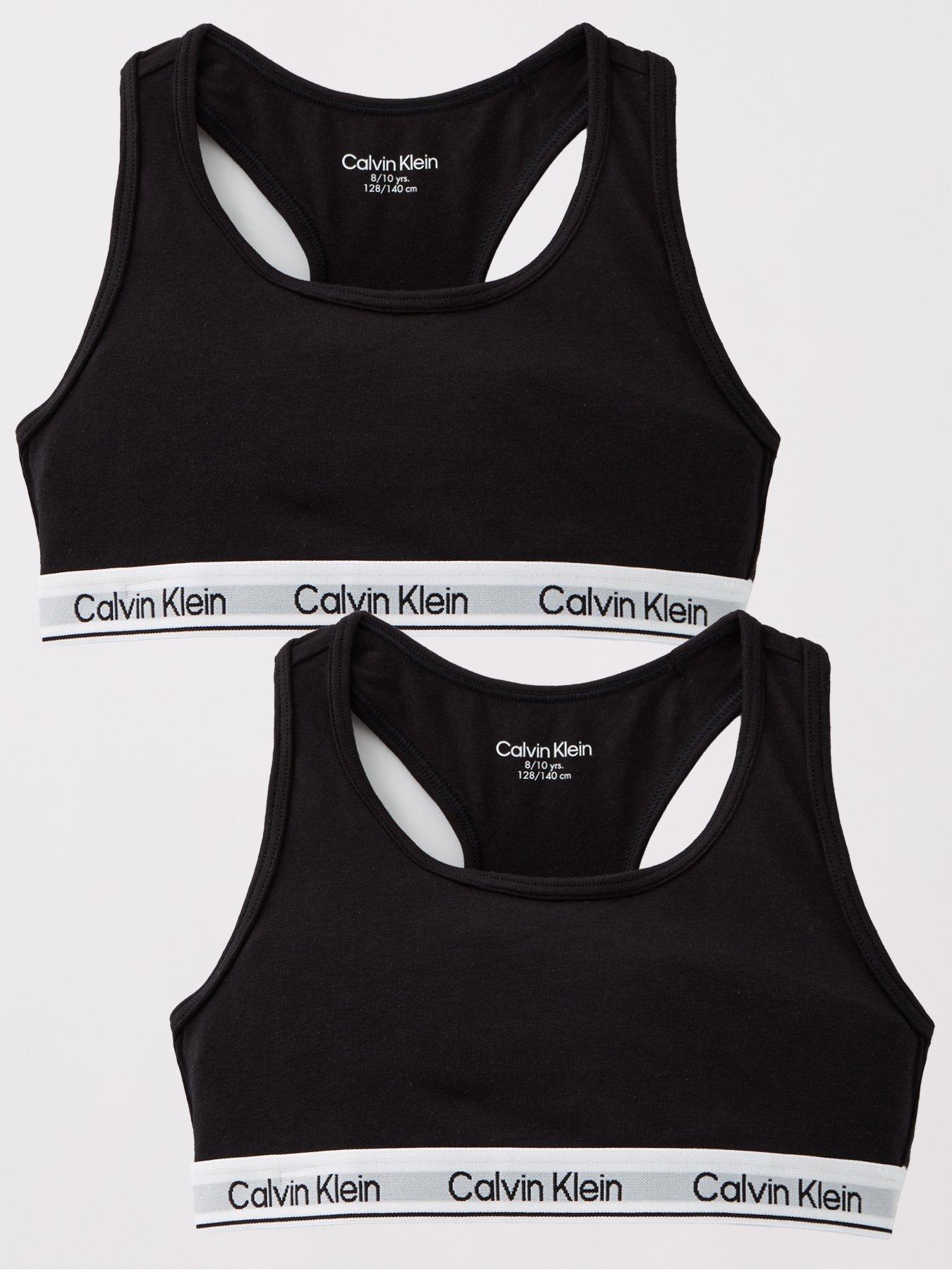 undefined Girls 2 Pack Modern Cotton Bralette - Black