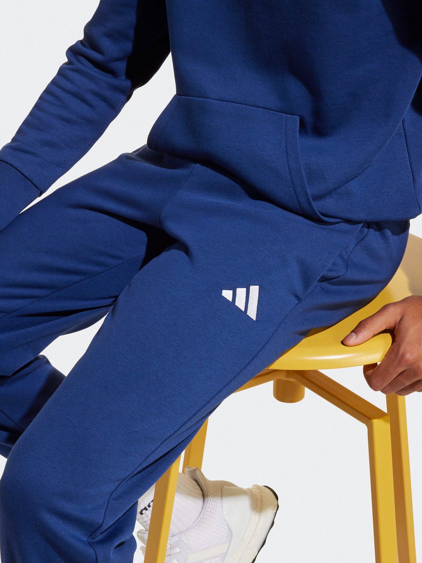 Image 5 of 5 of adidas Sportswear Junior Boys Essentials Joggers  - Blue