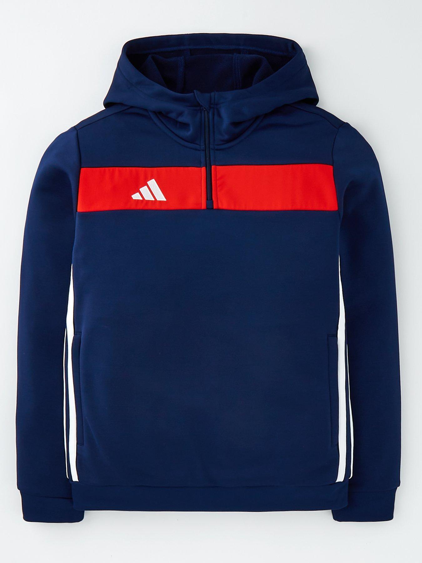 undefined Youth Tiro Essentials Sw Hoody - Navy/red