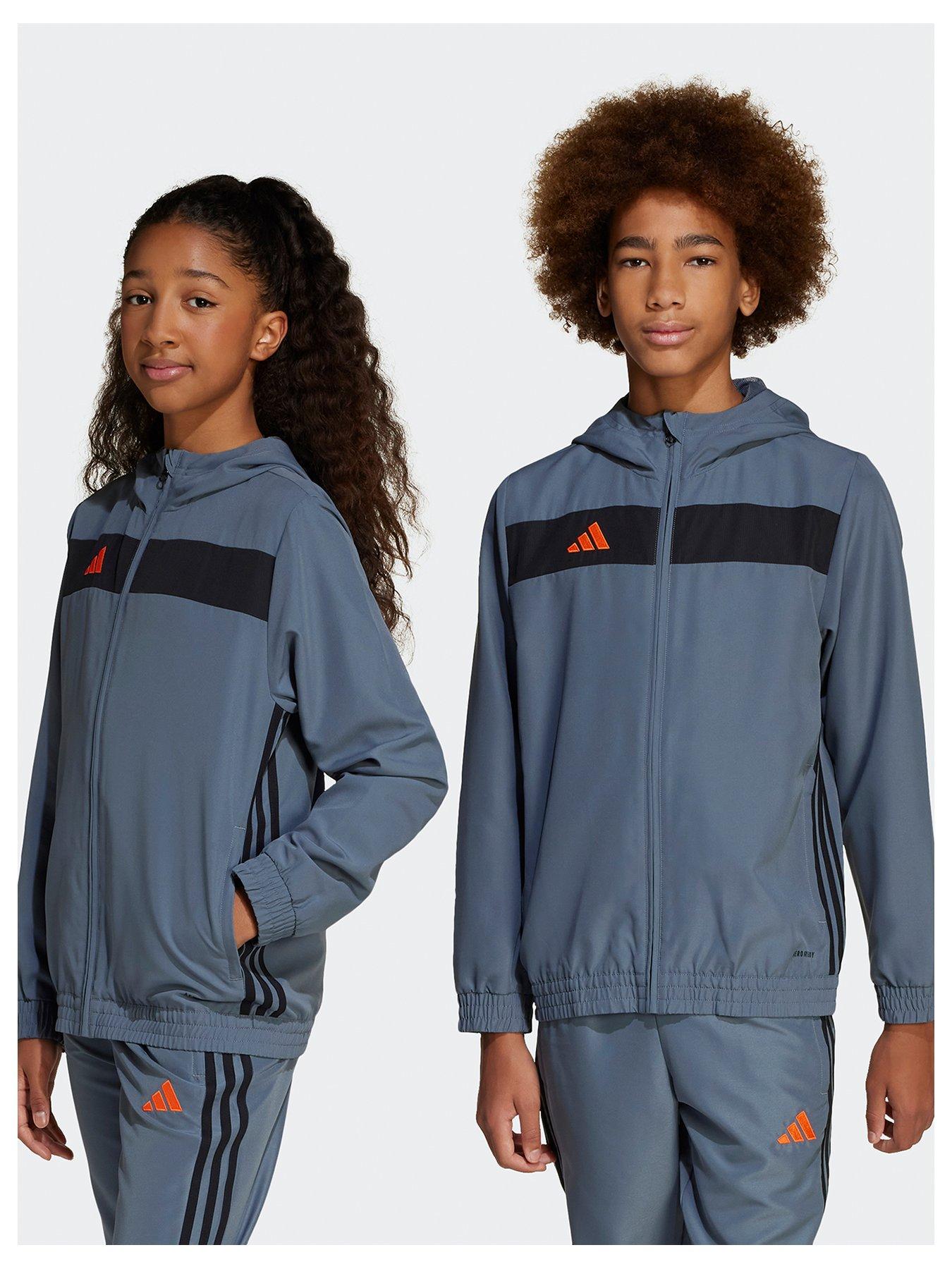 undefined Youth Tiro Essentials Woven Hoody - Grey