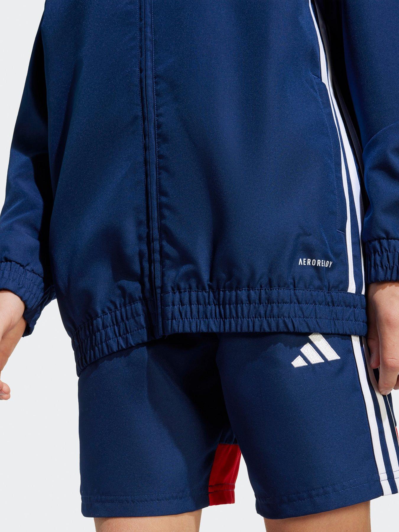 Image 5 of 5 of adidas Youth Tiro Essentials Woven Hoody - Navy/Red