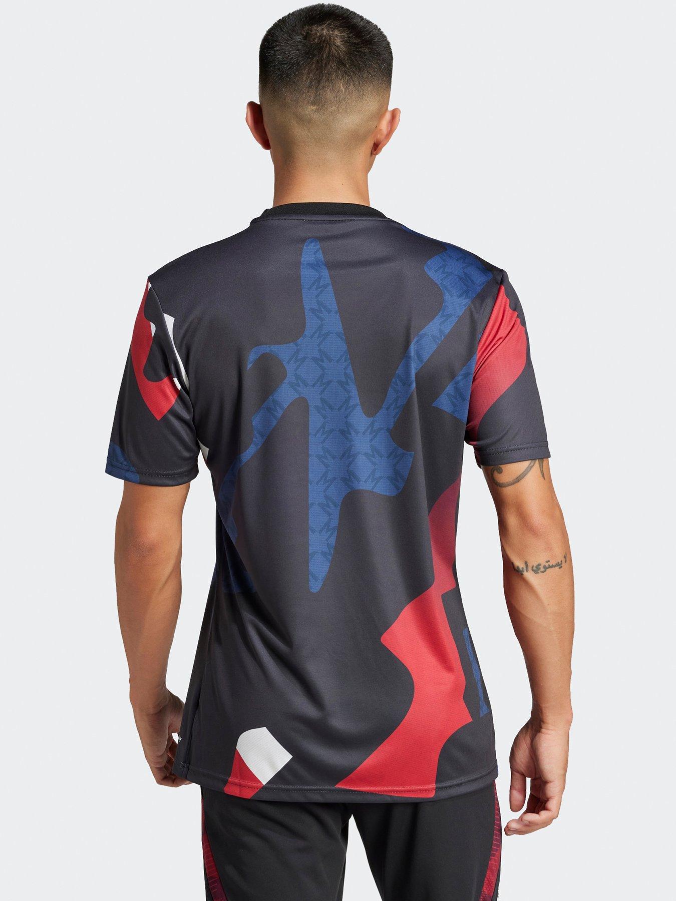 Image 2 of 5 of adidas Mens Manchester United Pre Match Shirt - Black