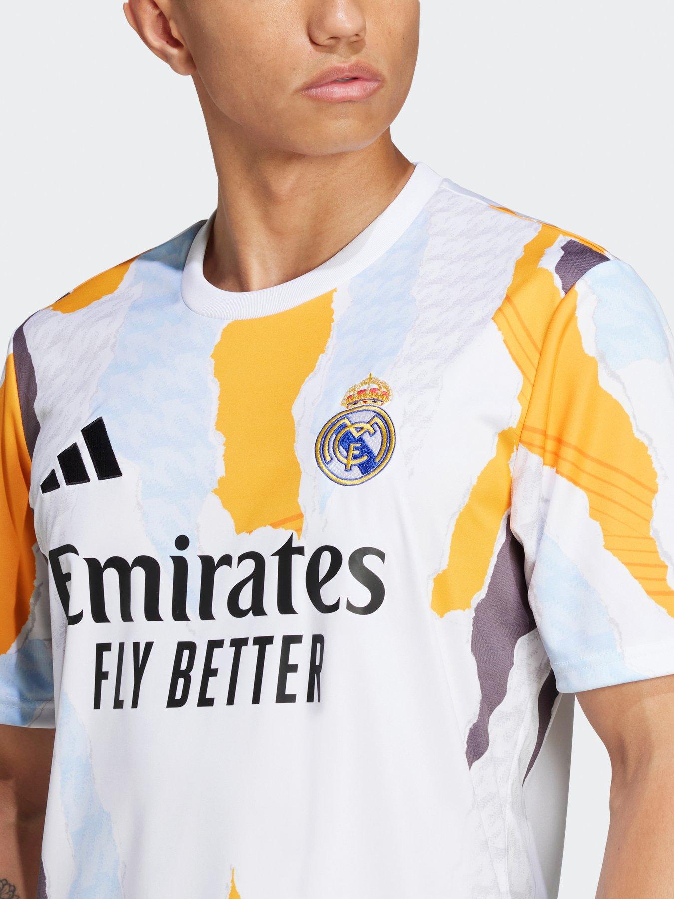 Image 4 of 5 of adidas Mens Real Madrid Pre Match Shirt - Multi