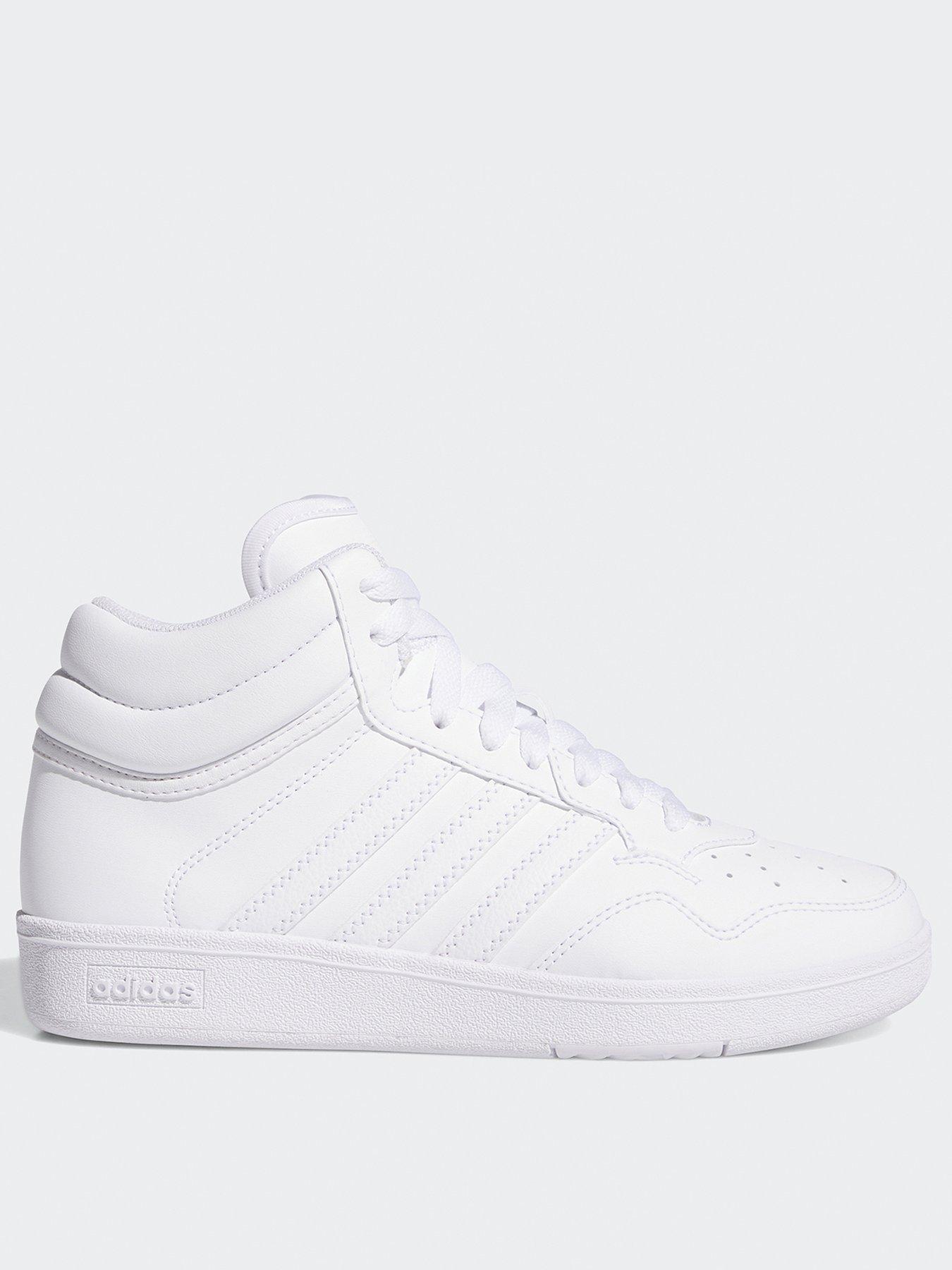 undefined Junior Unisex Hoops 4.0 Mid Shoes Kids - White